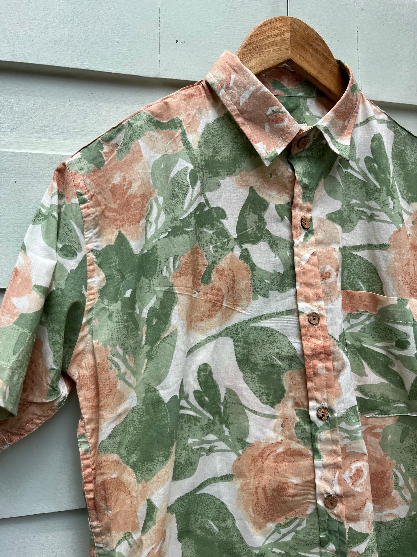 Cool Floral Printed Cotton Shirt
