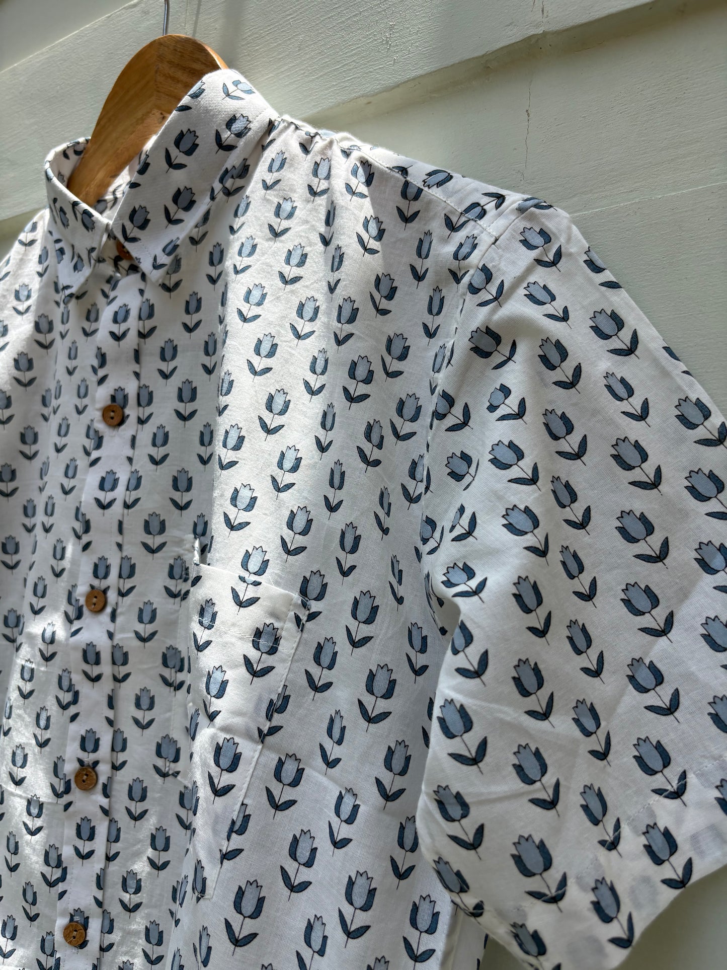 Botanical Print Cotton Shirt