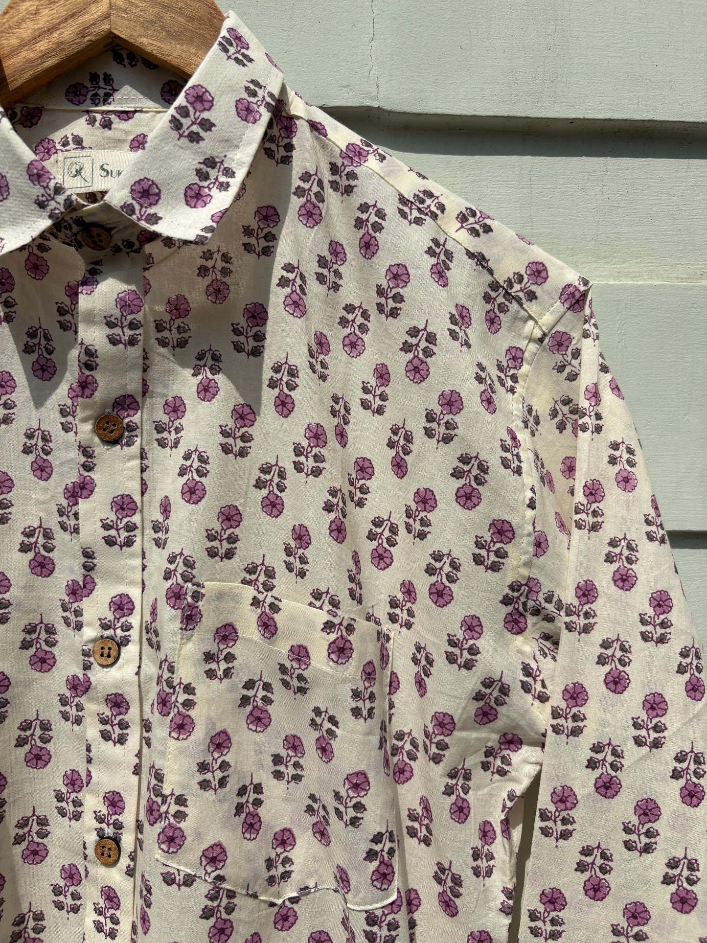 Pink Sanganeri Floral Printed Shirt