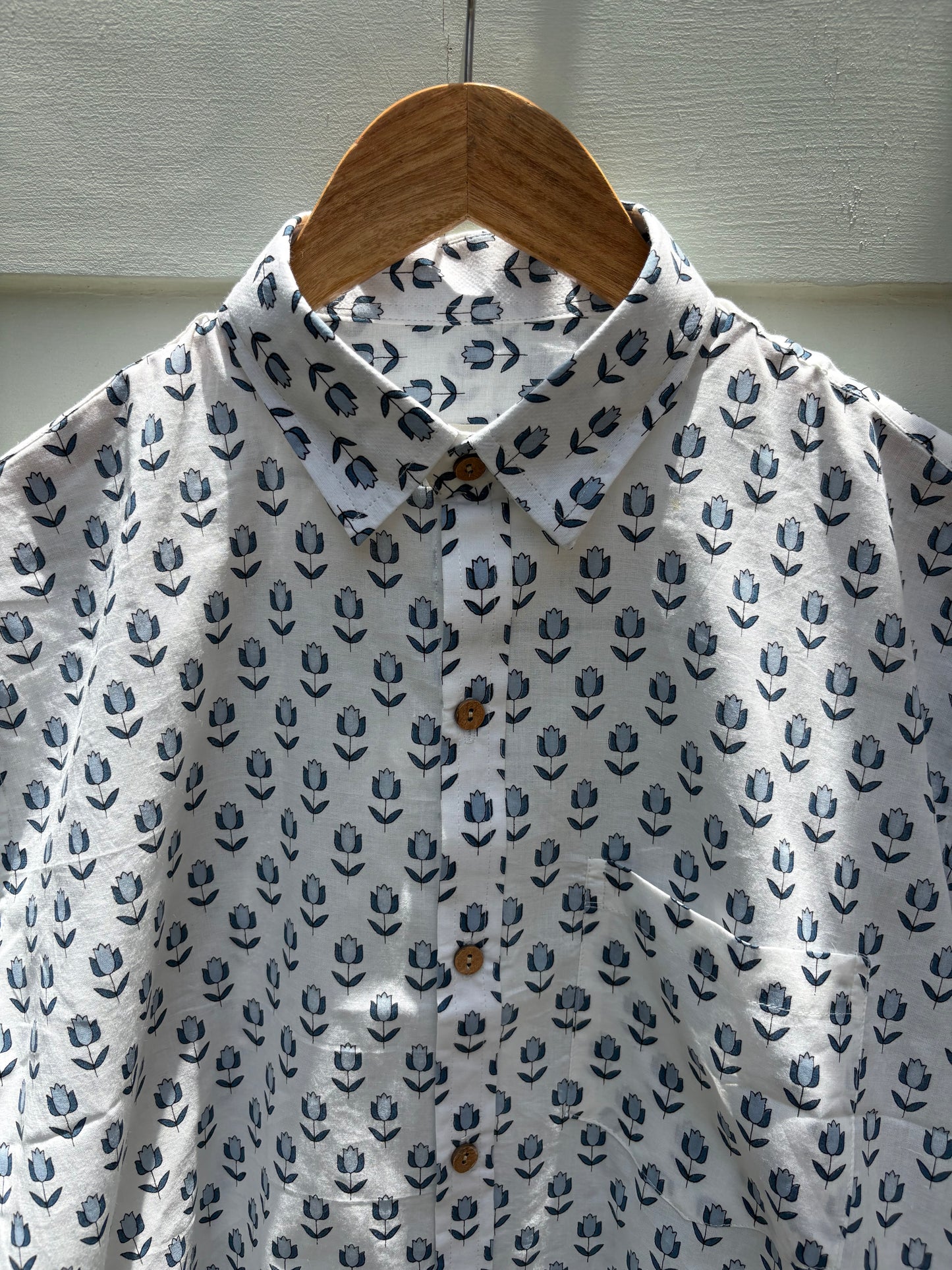 Botanical Print Cotton Shirt