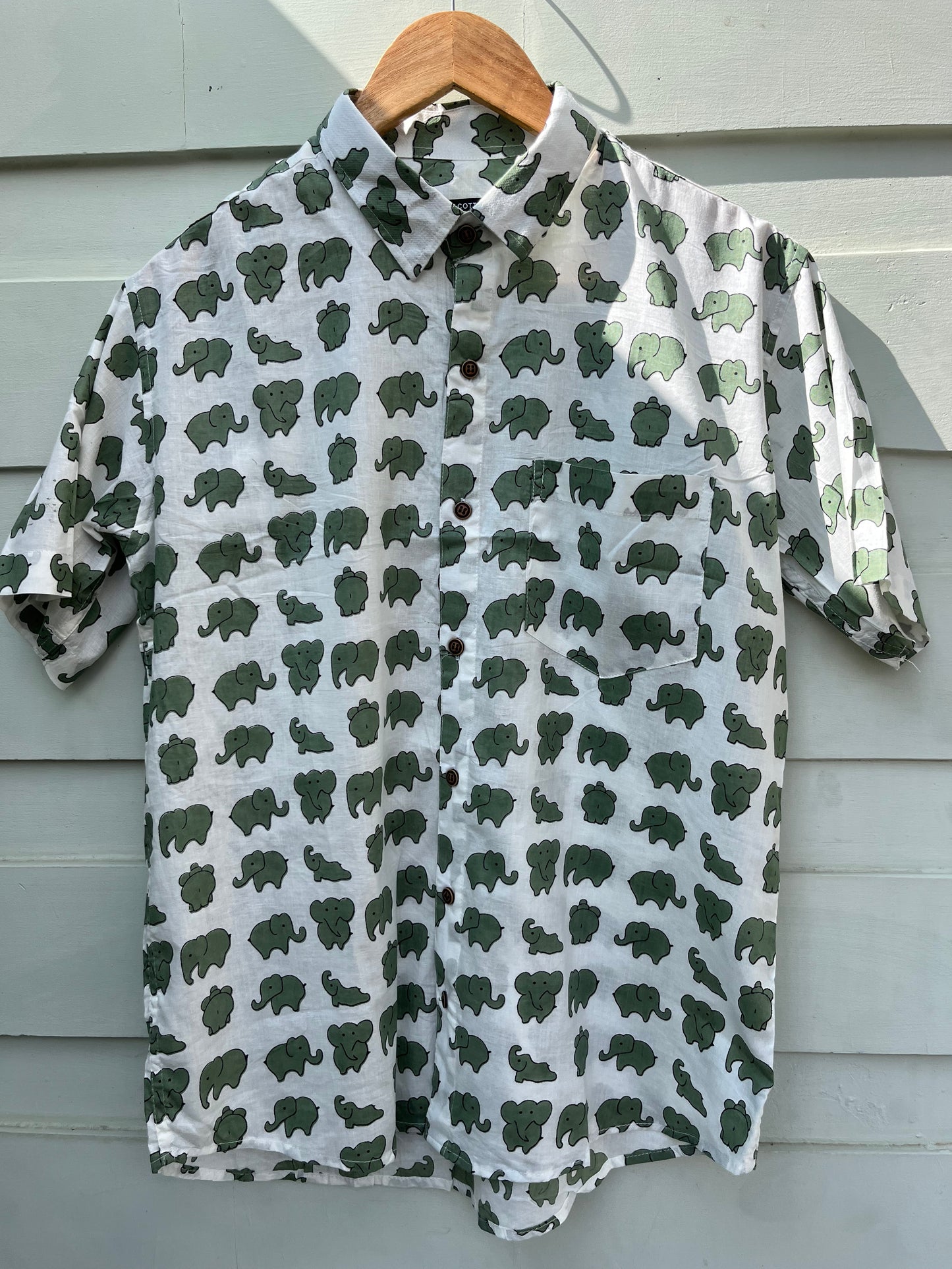 Baby Elephant Printed Cotton Shirt