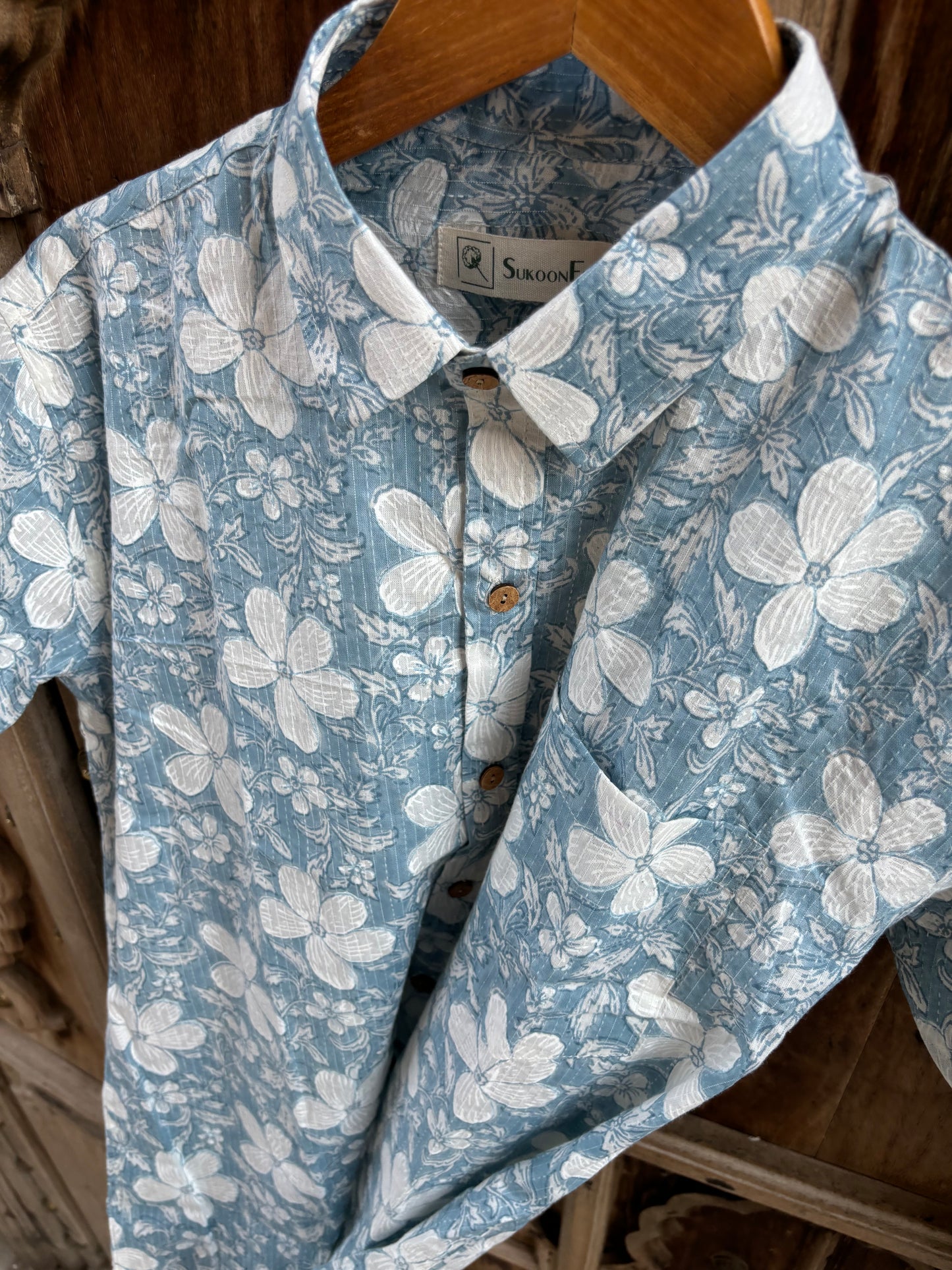 Bluish Khatta Floral Printed Shirt