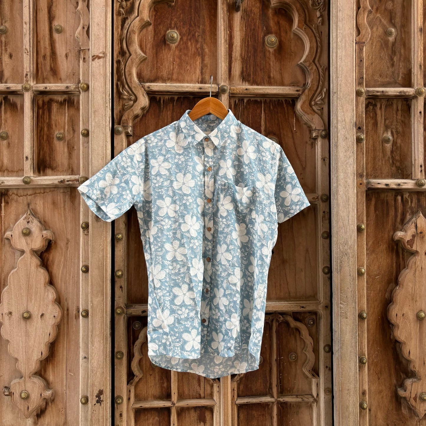 Bluish Khatta Floral Printed Shirt