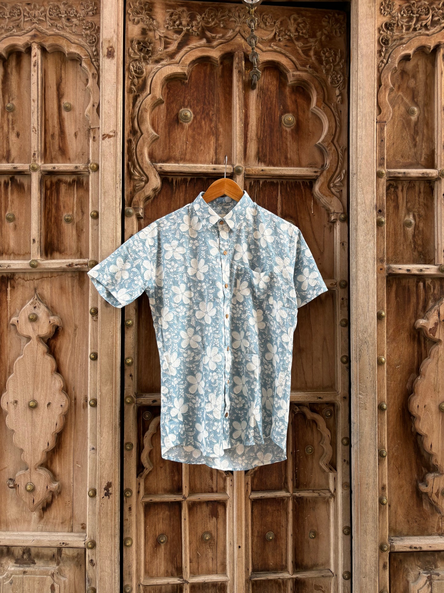 Bluish Khatta Floral Printed Shirt