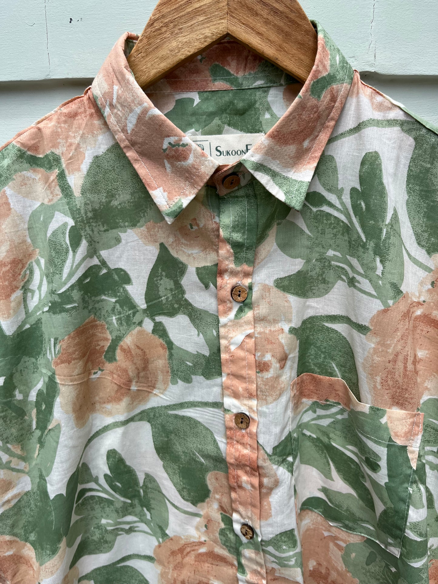 Cool Floral Printed Cotton Shirt