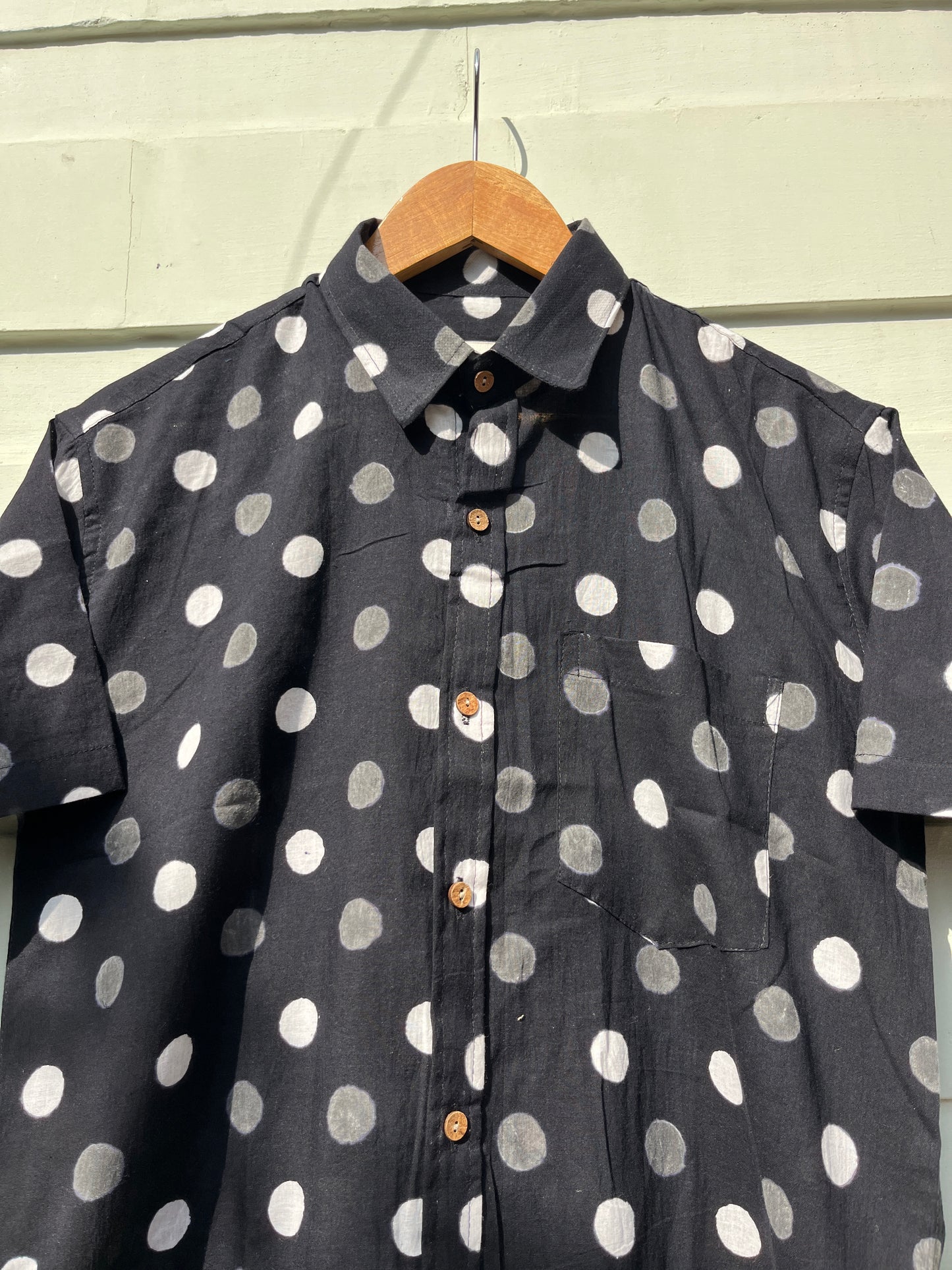 Black & White Polka Dot Printed Shirt