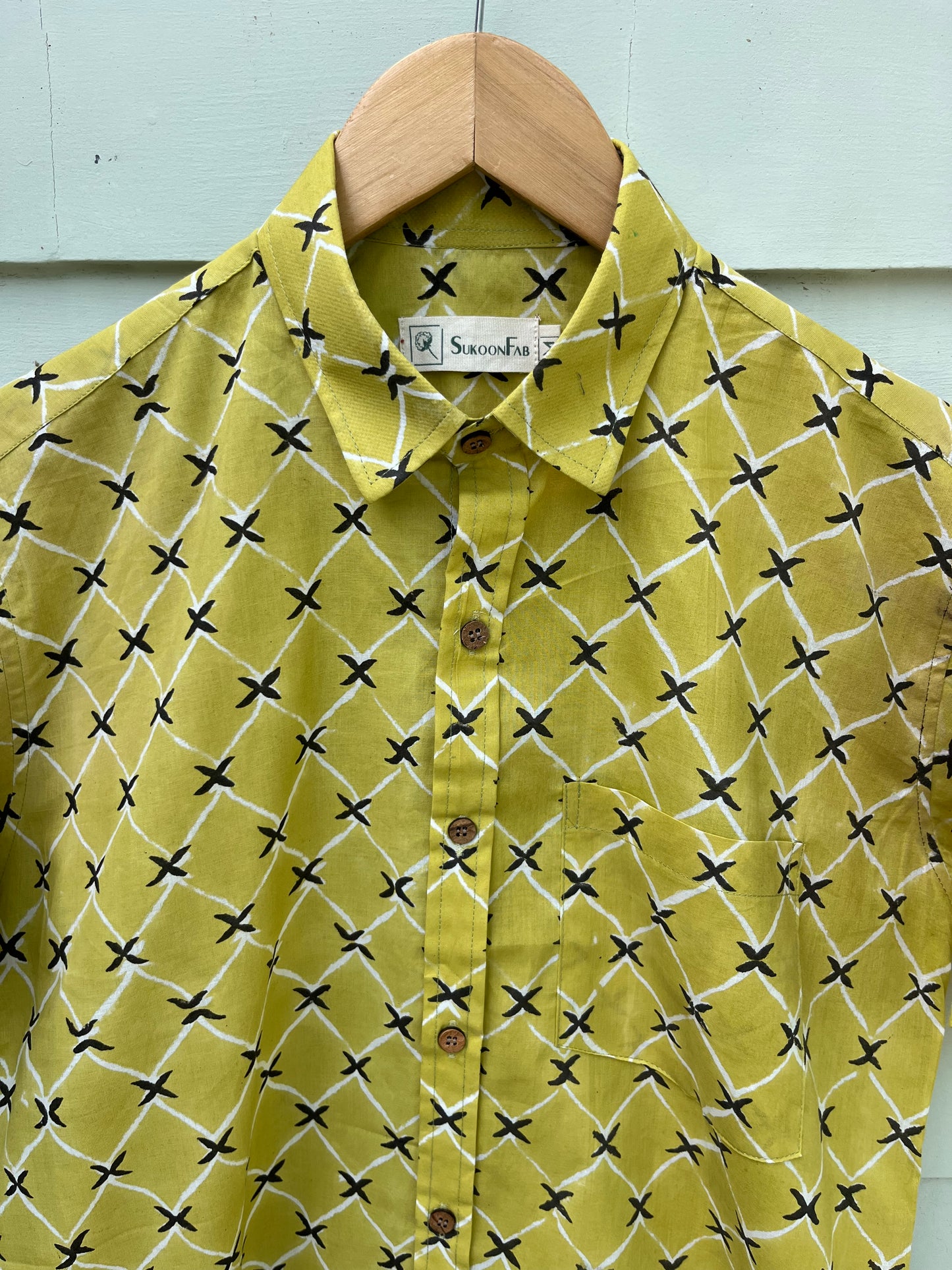 Green Pastel Floral Printed Cotton Shirt