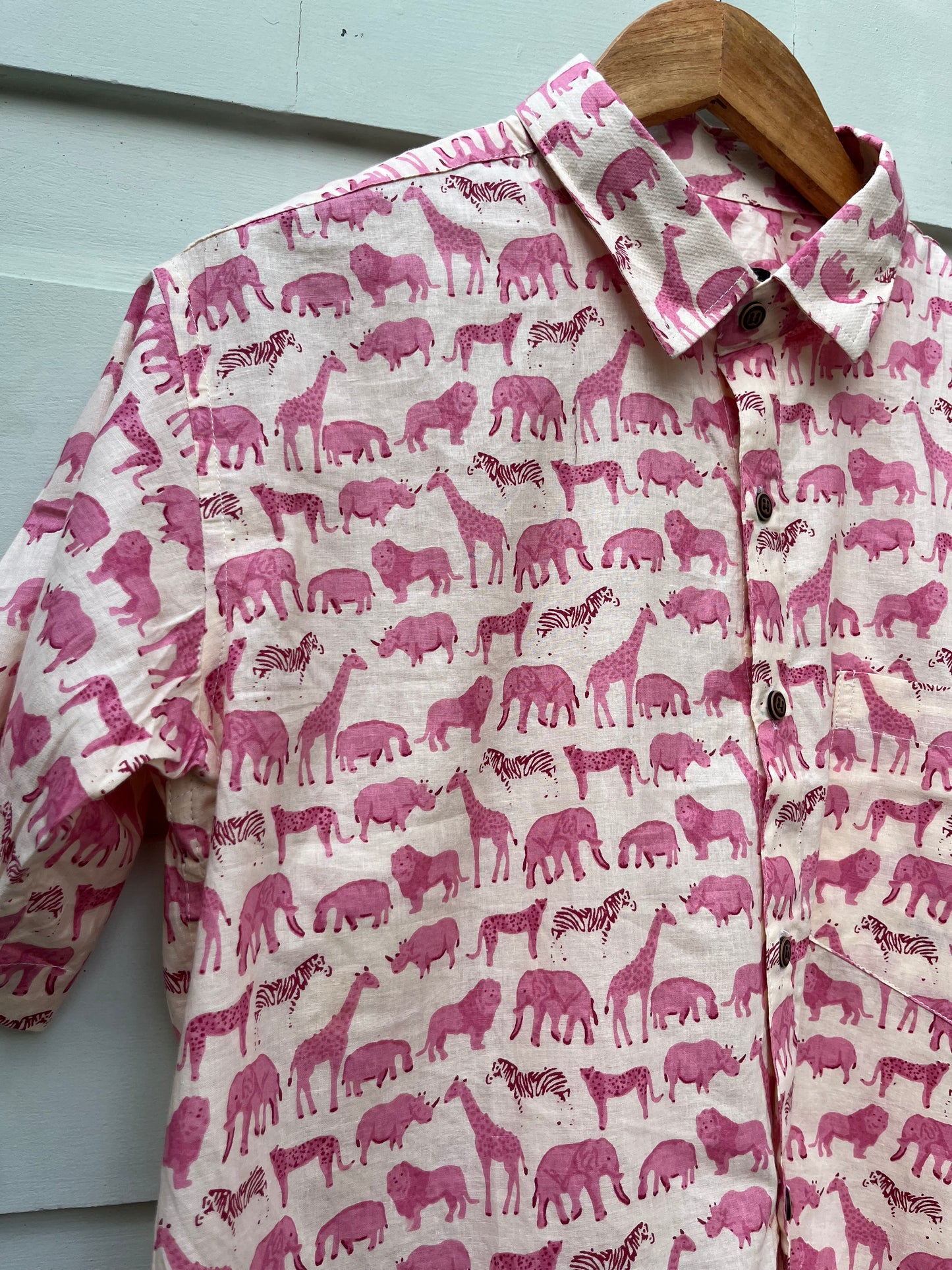Wild in Pink Printed Cotton Shirt