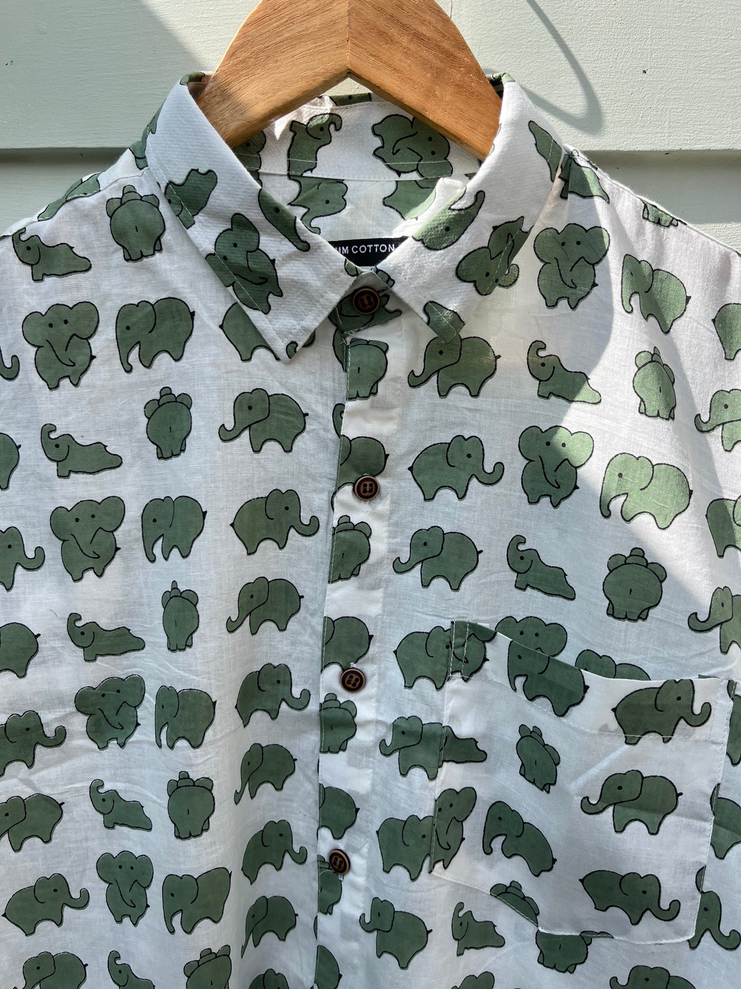 Baby Elephant Printed Cotton Shirt