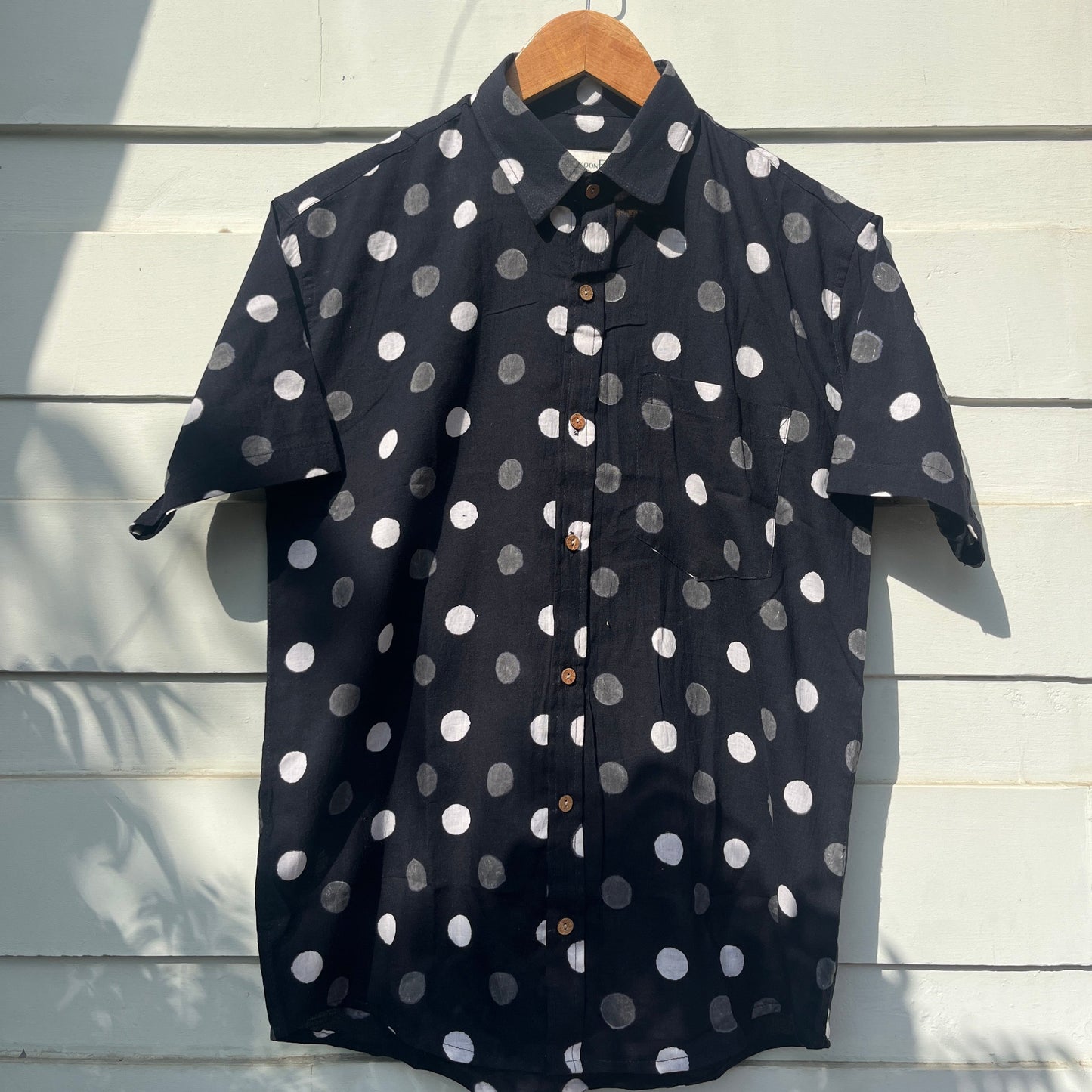 Black & White Polka Dot Printed Shirt