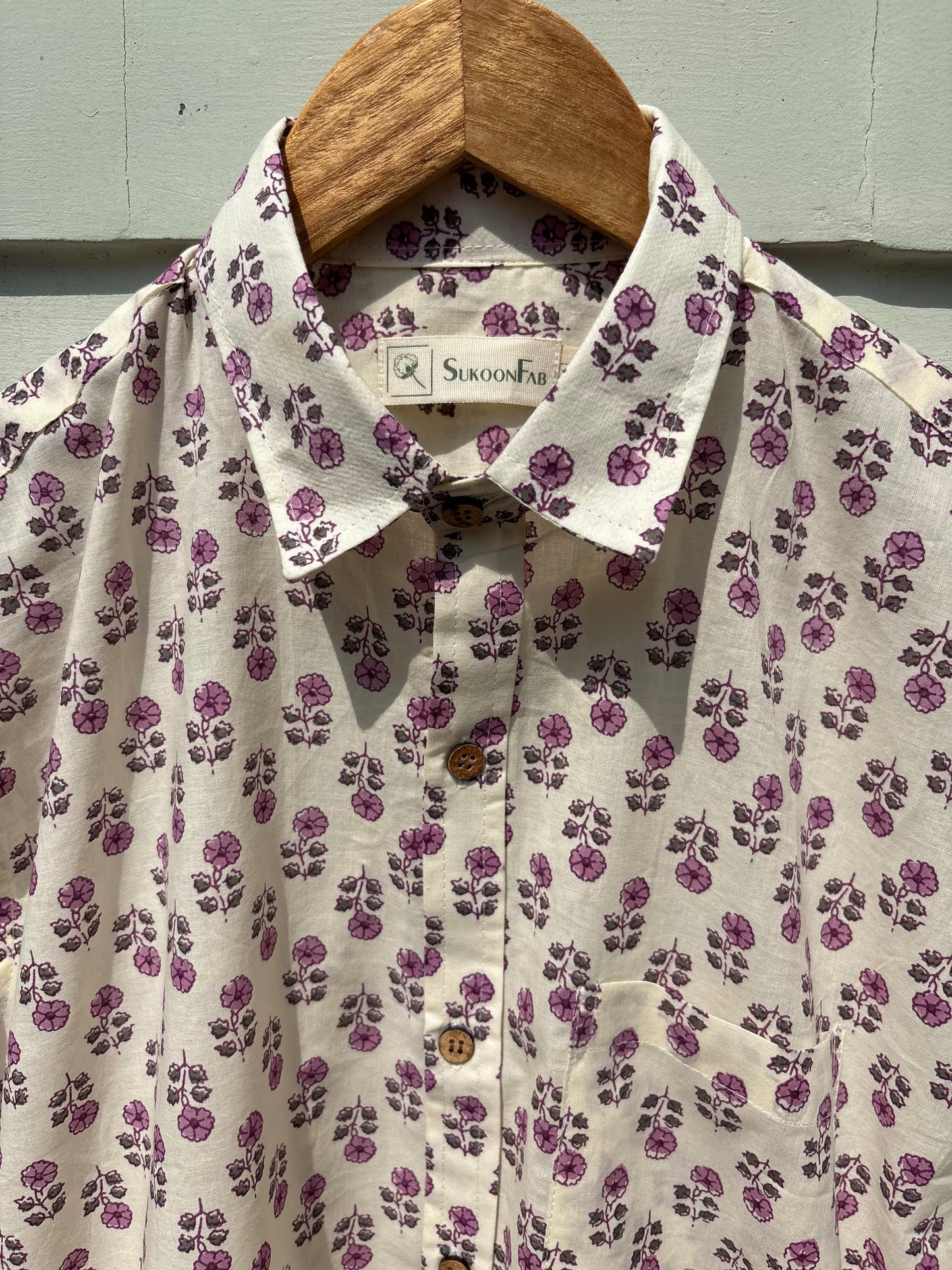 Pink Sanganeri Floral Printed Shirt