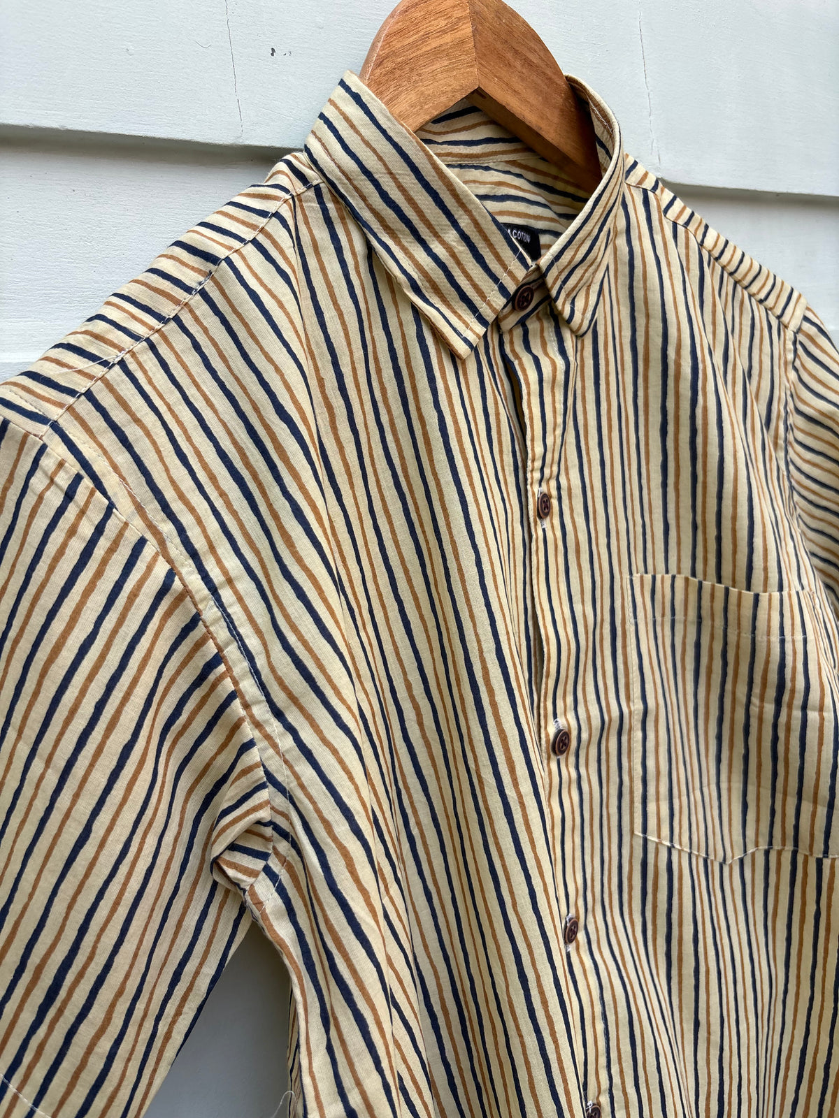 Brownish Stripes Printed Shirt