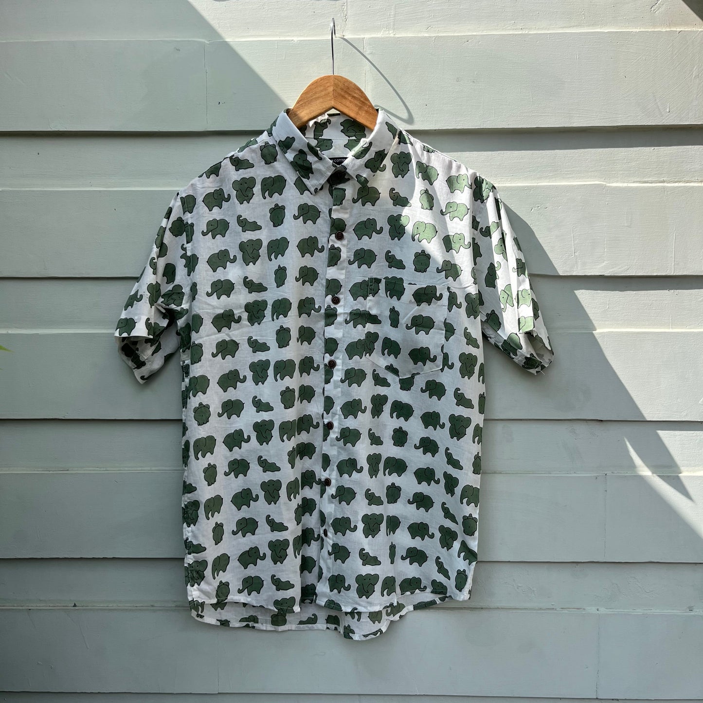 Baby Elephant Printed Cotton Shirt