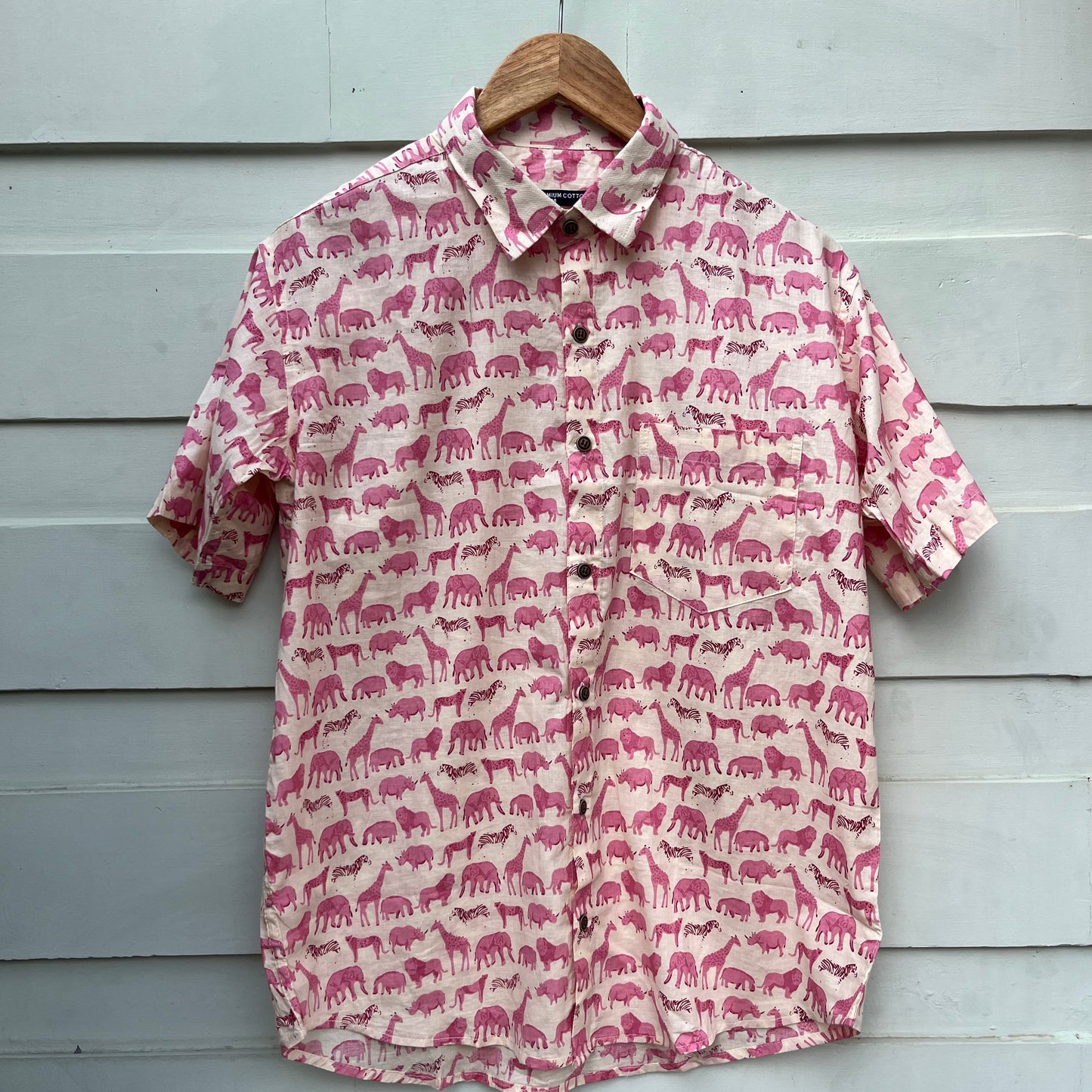 Wild in Pink Printed Cotton Shirt