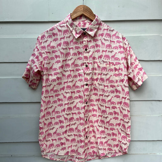 Wild in Pink Printed Cotton Shirt
