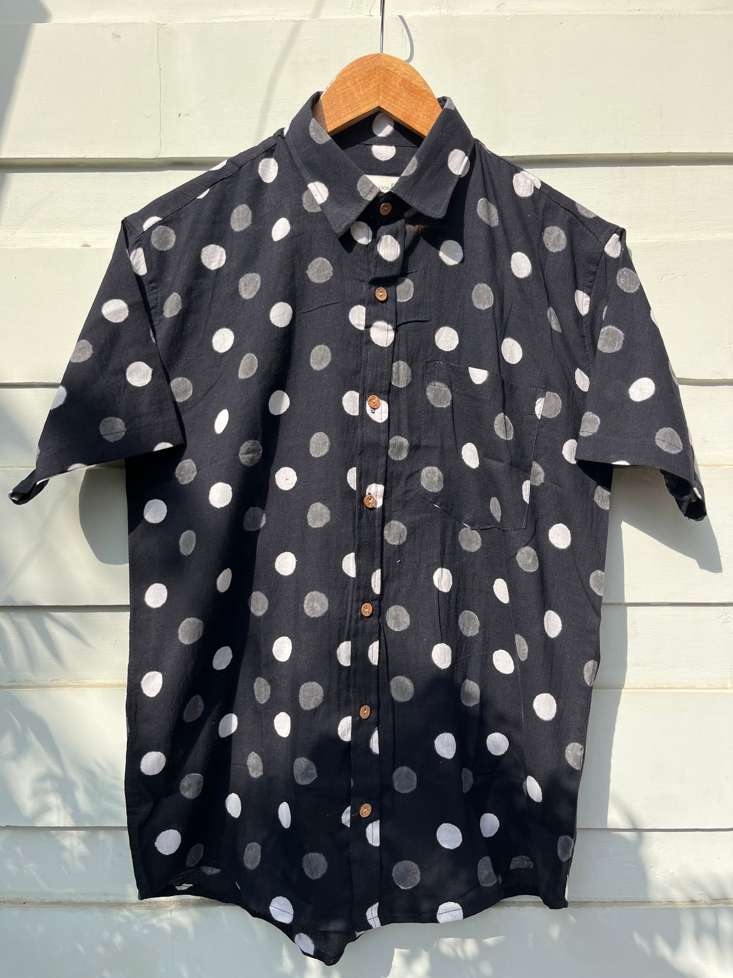 Black & White Polka Dot Printed Shirt