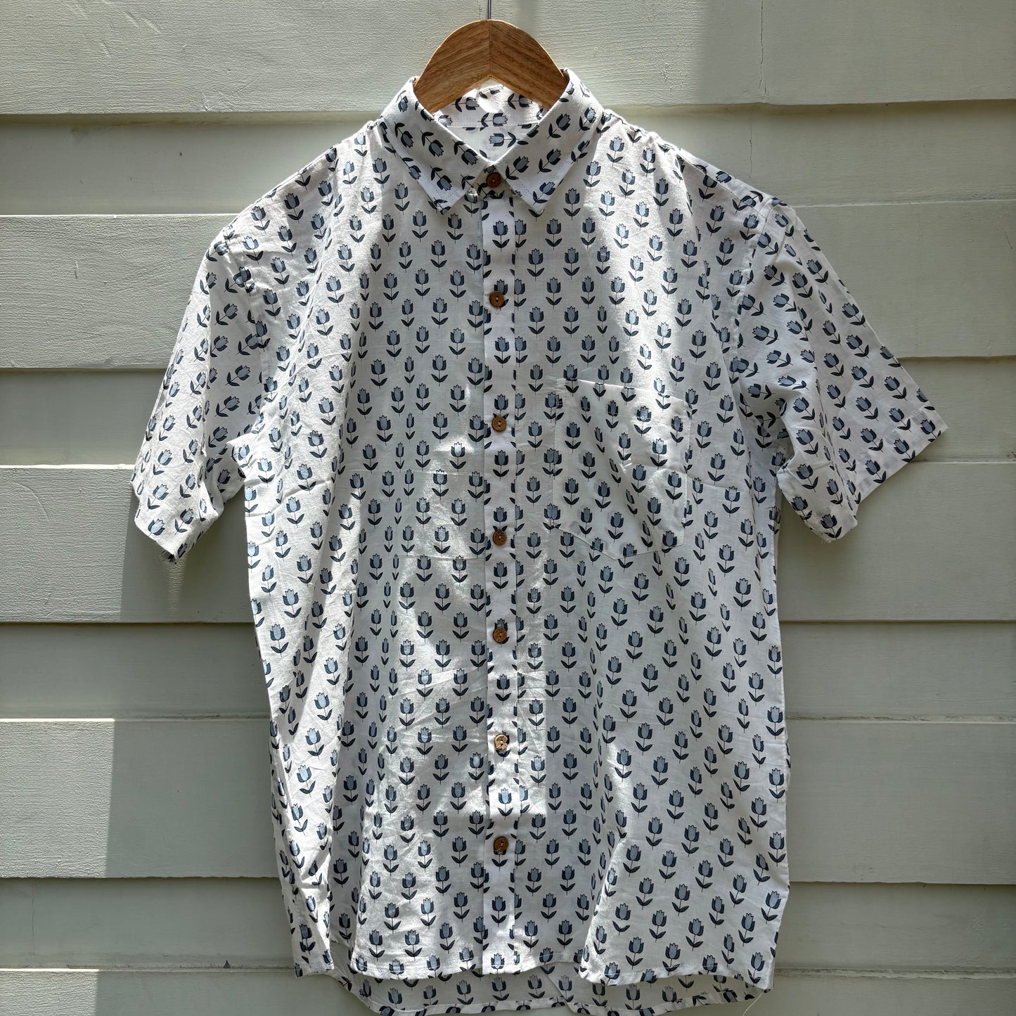 Botanical Print Cotton Shirt