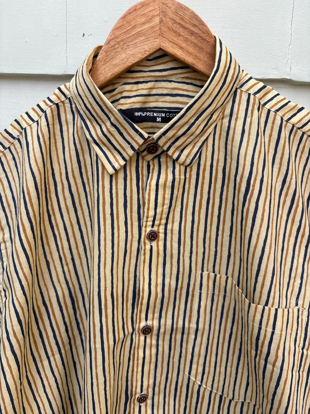 Brownish Stripes Printed Shirt
