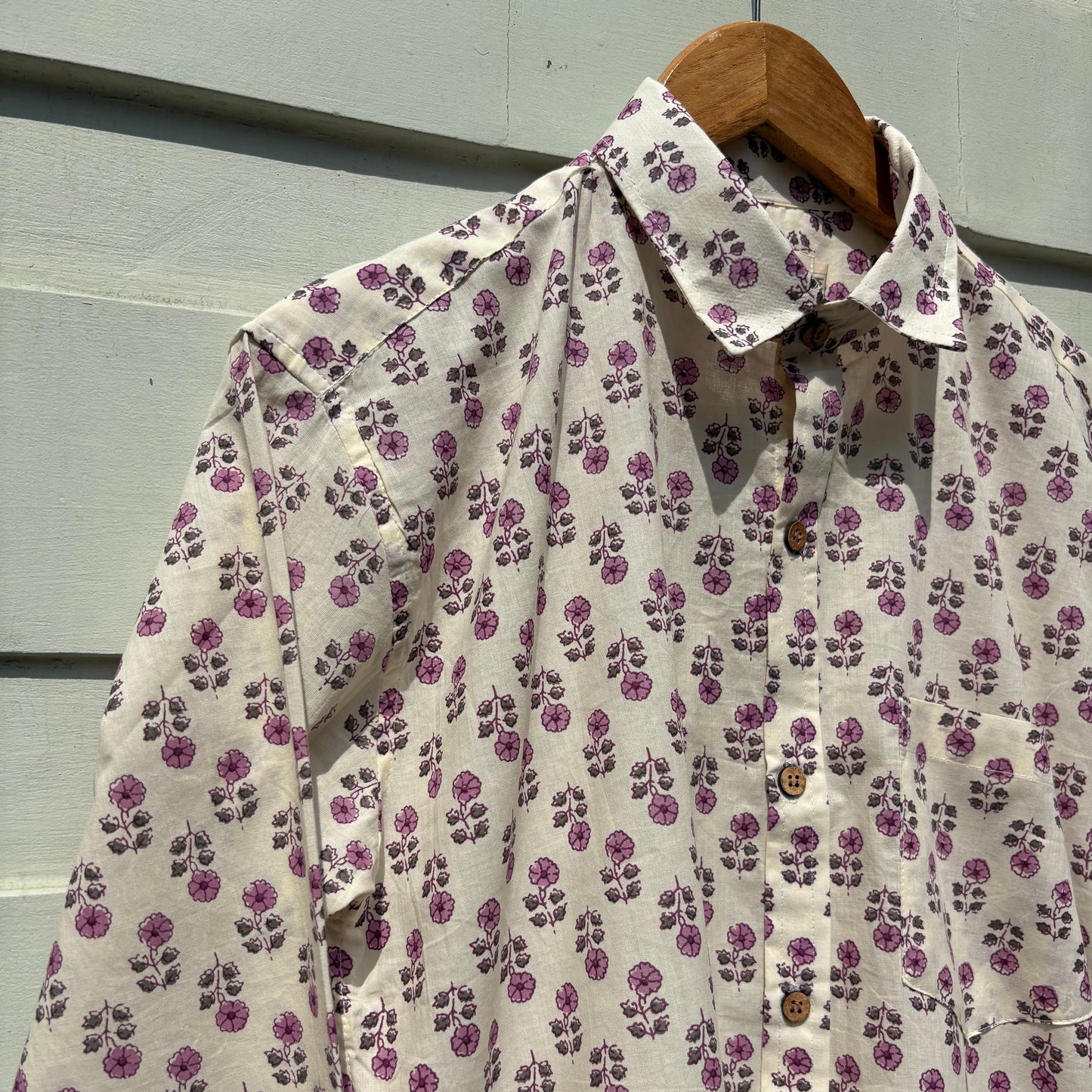 Pink Sanganeri Floral Printed Shirt