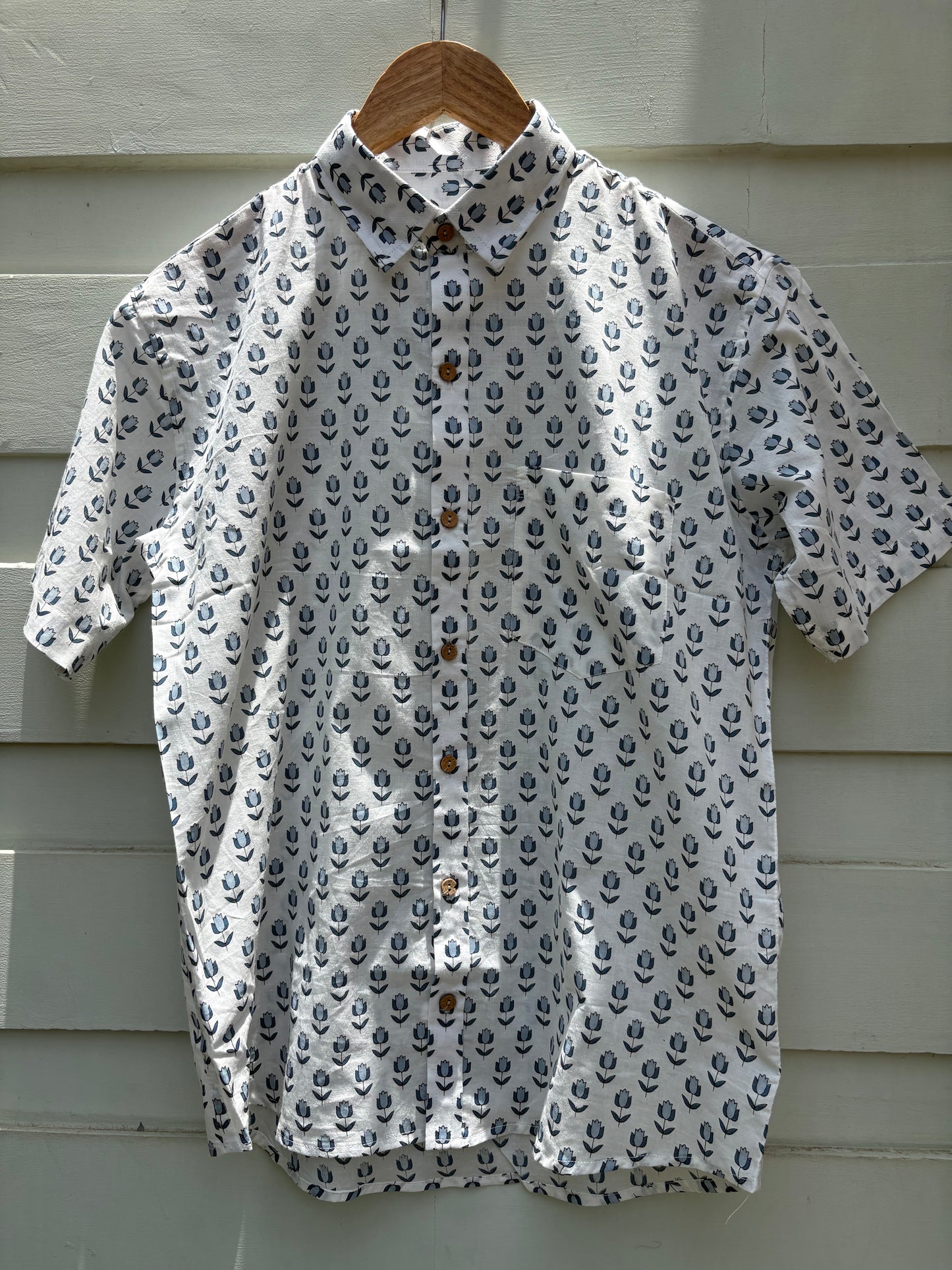 Botanical Print Cotton Shirt