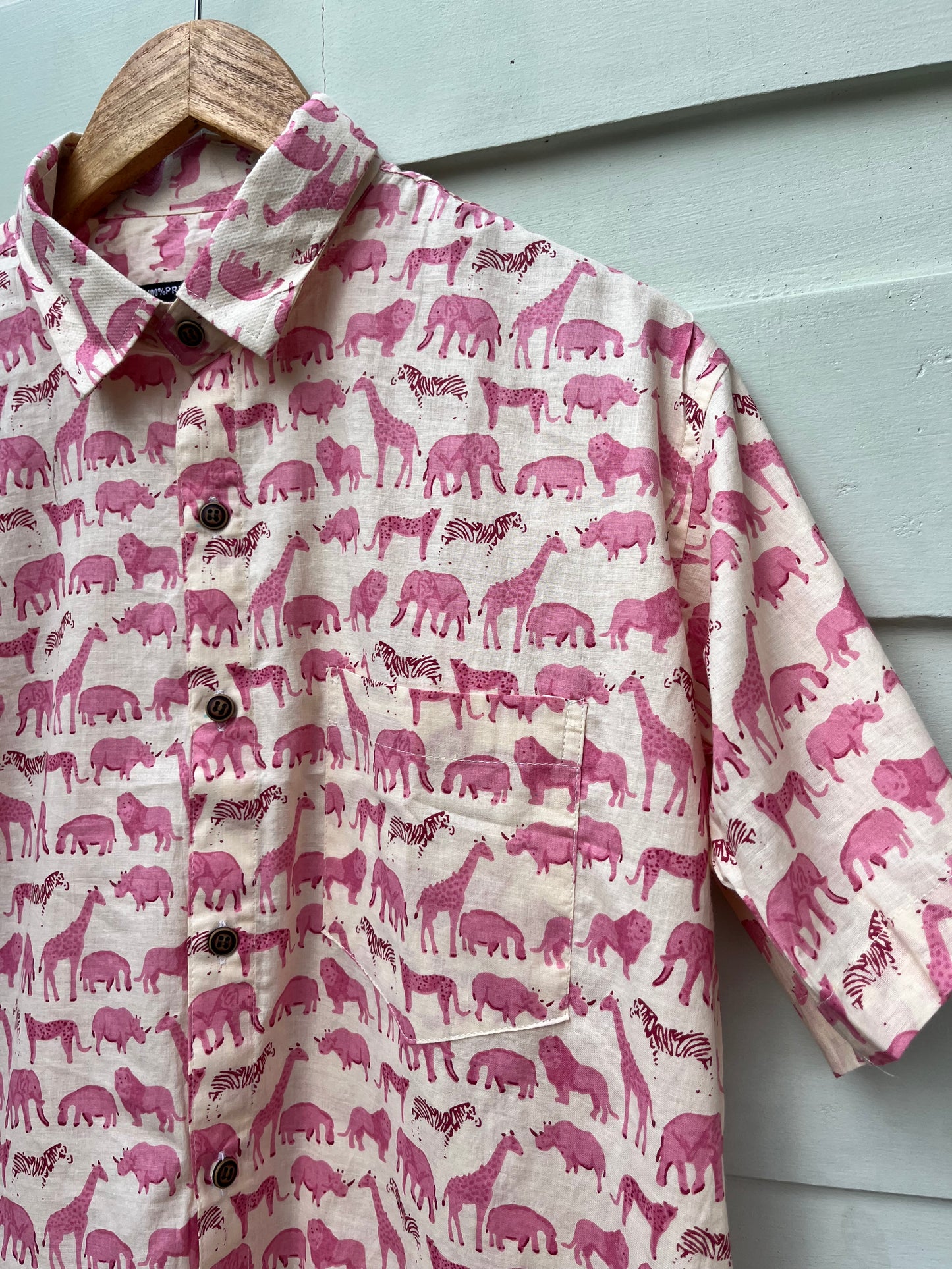 Wild in Pink Printed Cotton Shirt