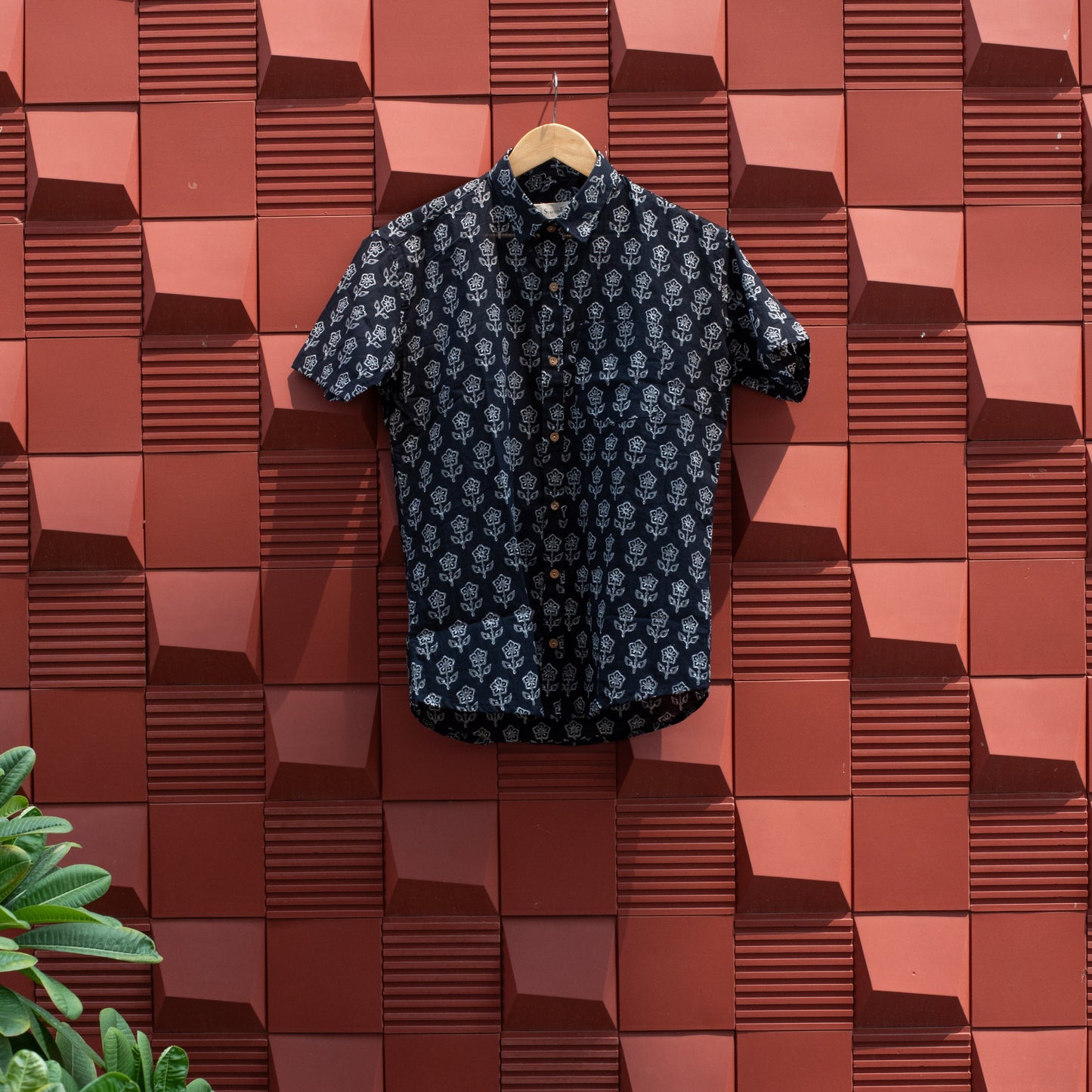 Black Eel Hand Block Printed Shirt