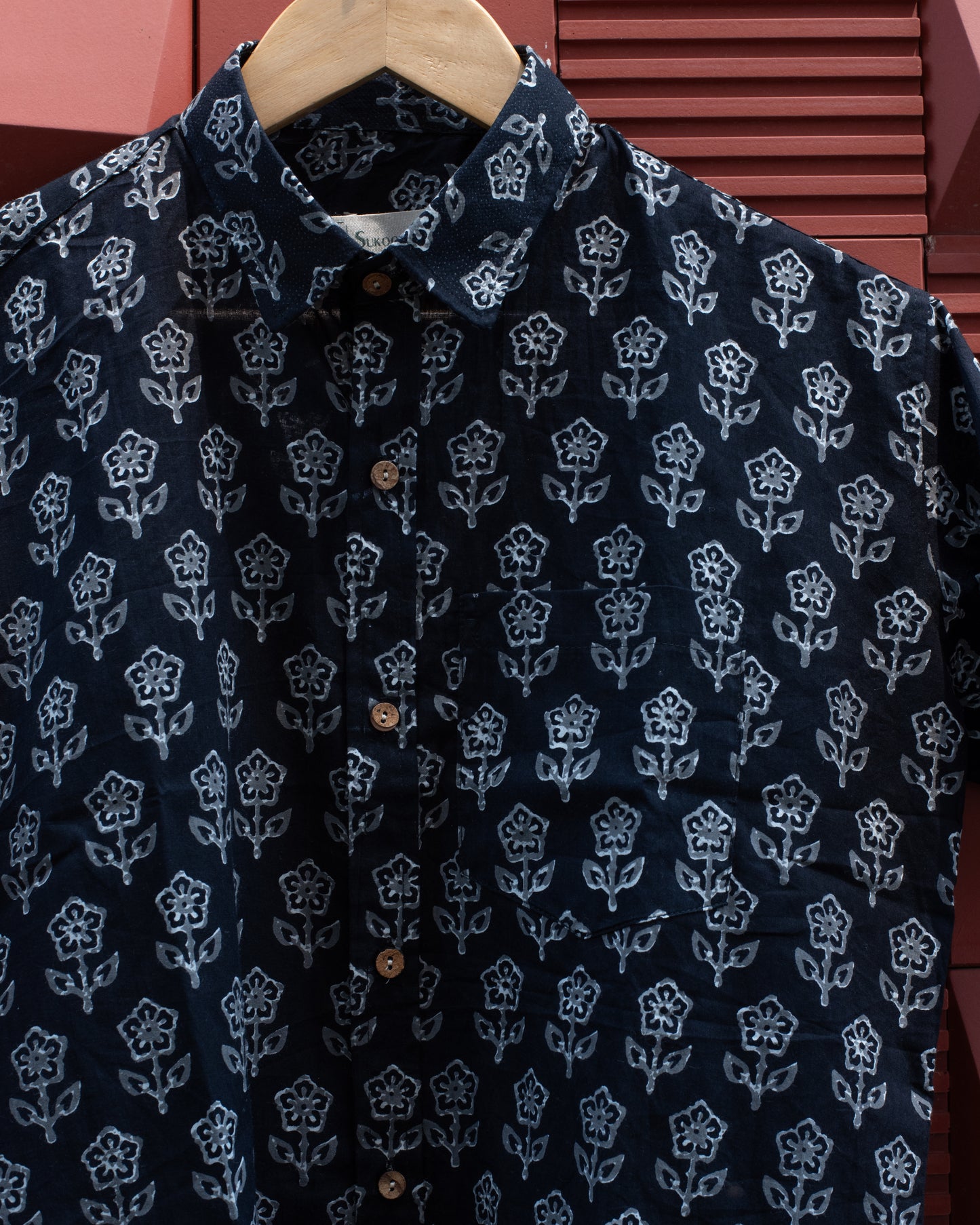 Black Eel Hand Block Printed Shirt