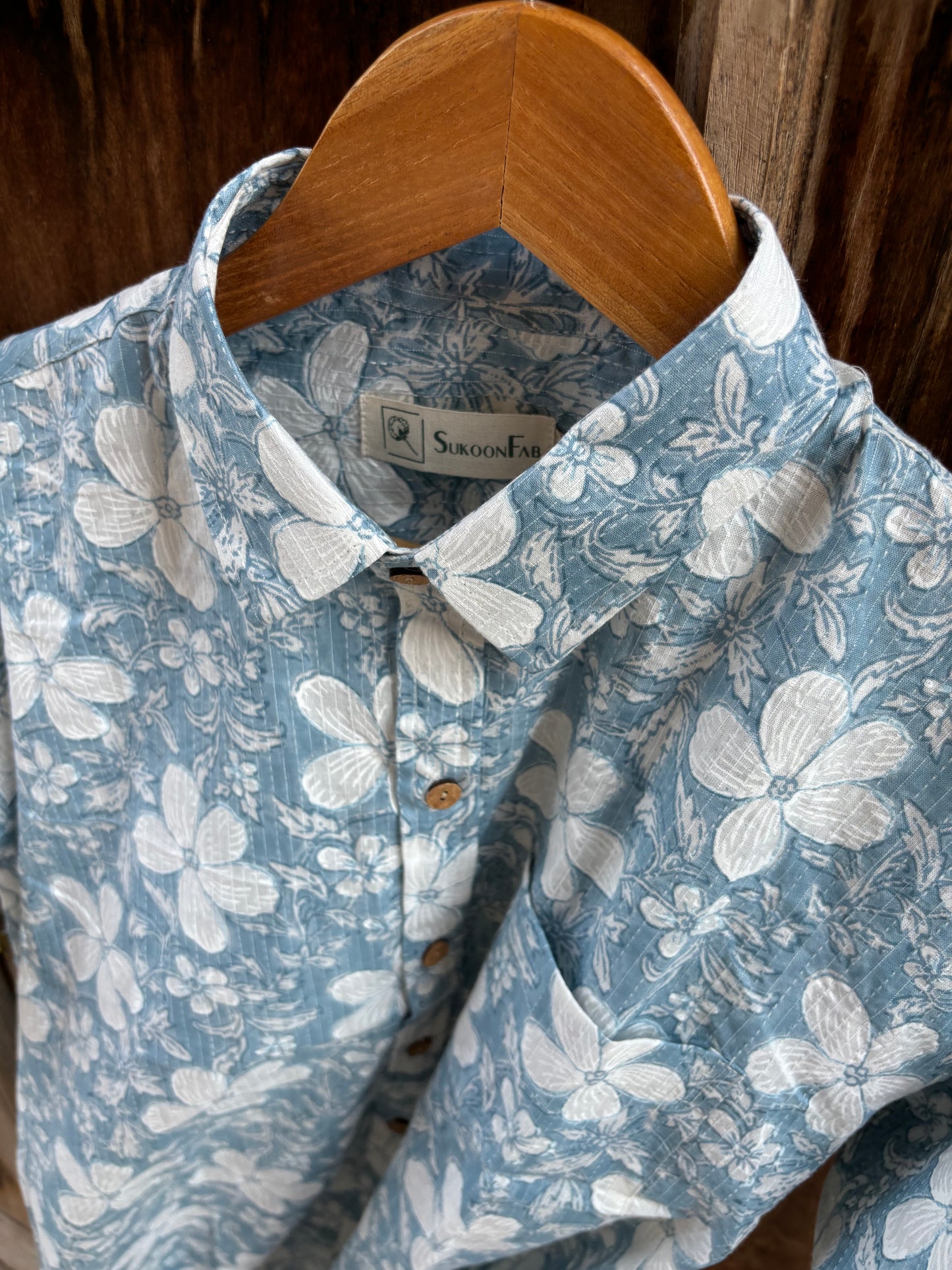 Bluish Khatta Floral Printed Shirt