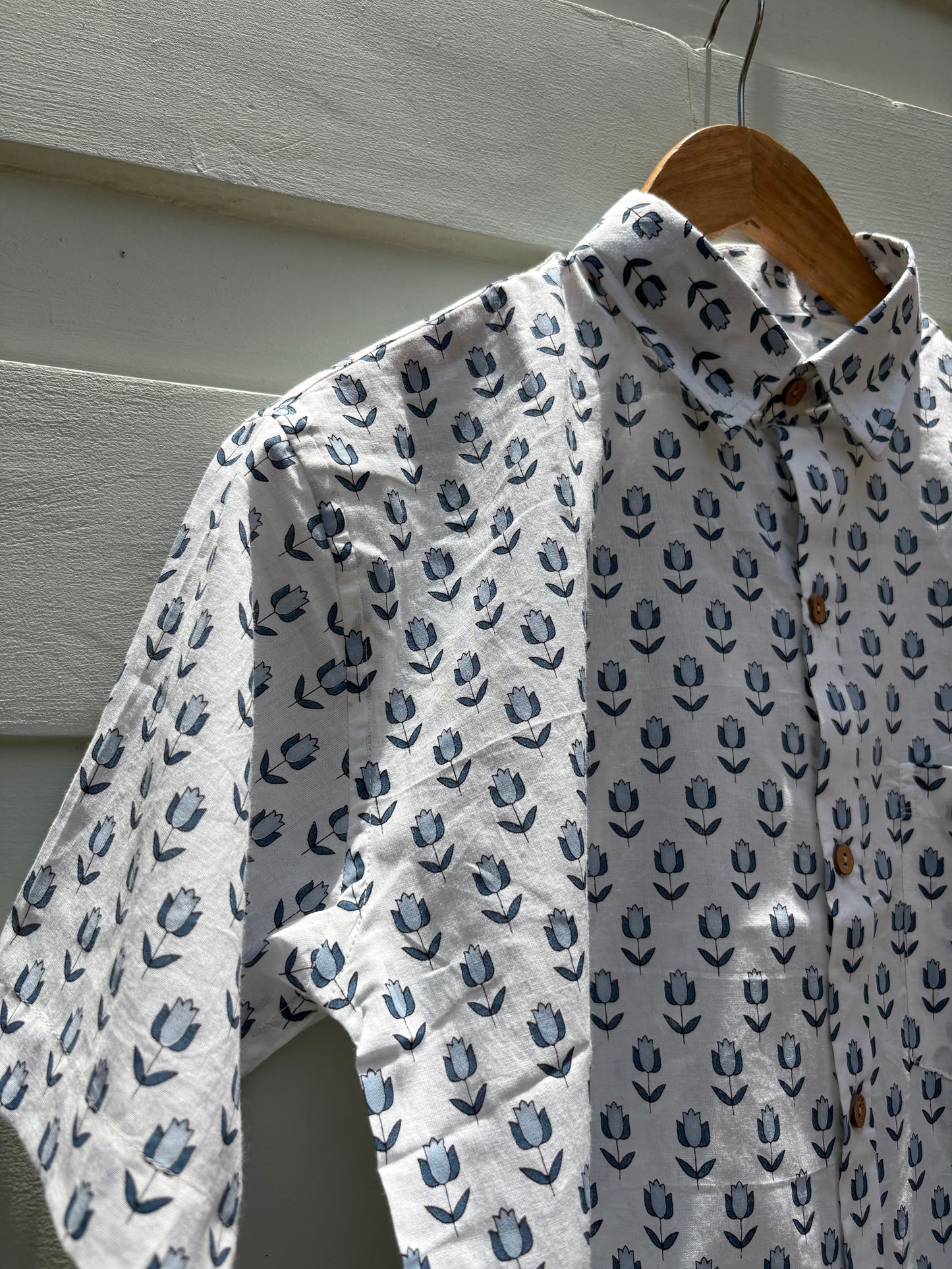 Botanical Print Cotton Shirt