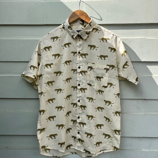 Tiger Printed Cotton Shirt