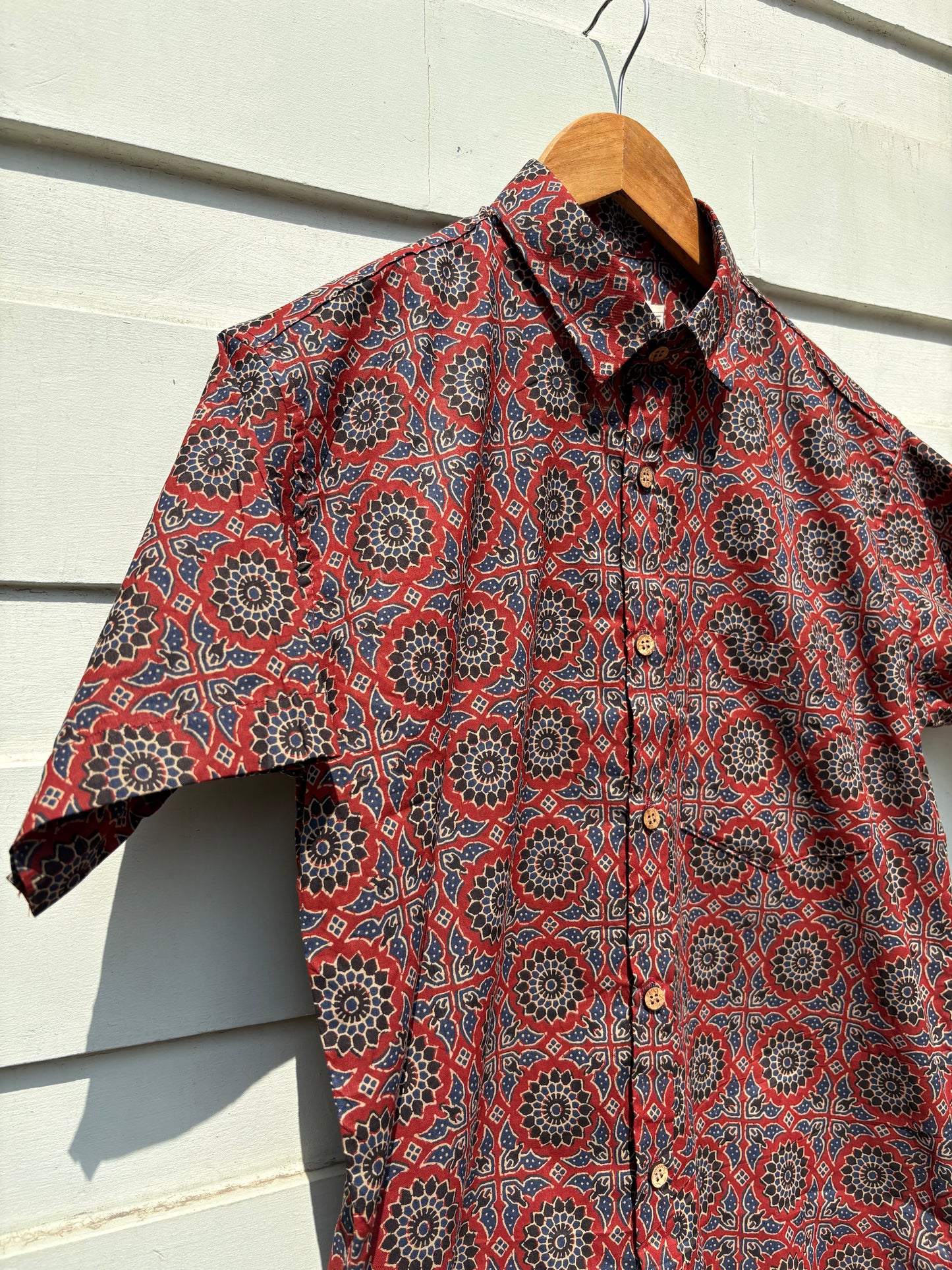 Ajrak Red & Black Printed Shirt