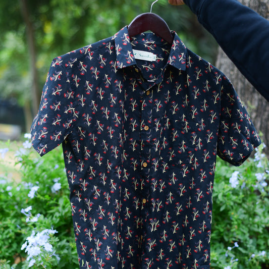 Iridium Printed Cotton Shirt