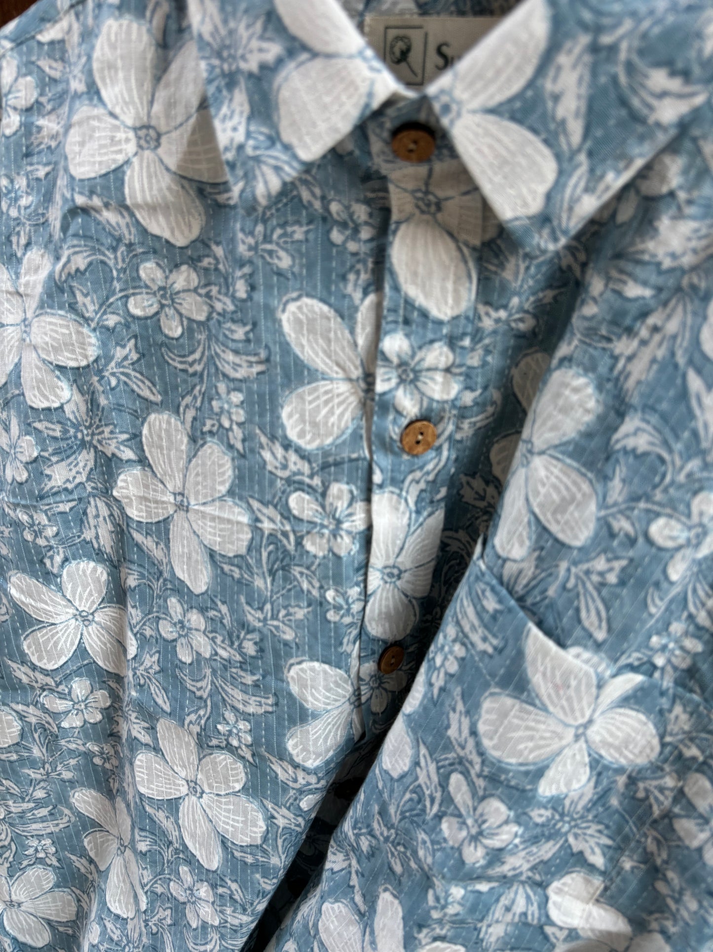 Bluish Khatta Floral Printed Shirt