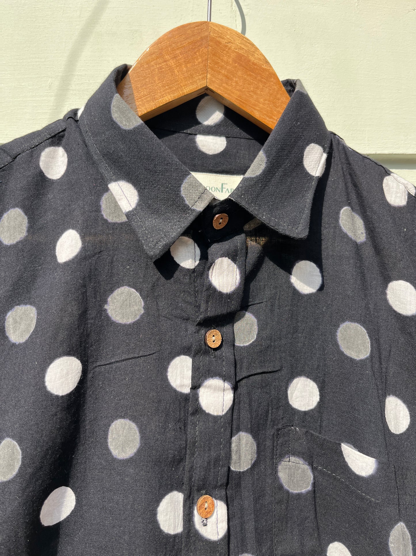 Black & White Polka Dot Printed Shirt