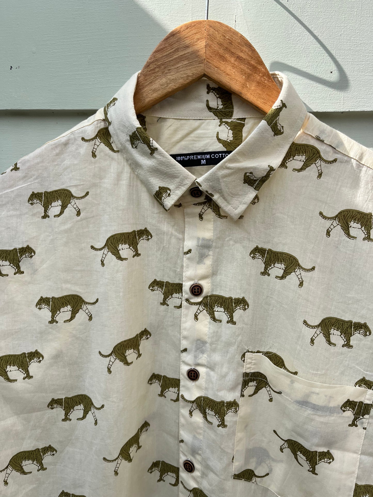 Tiger Printed Cotton Shirt