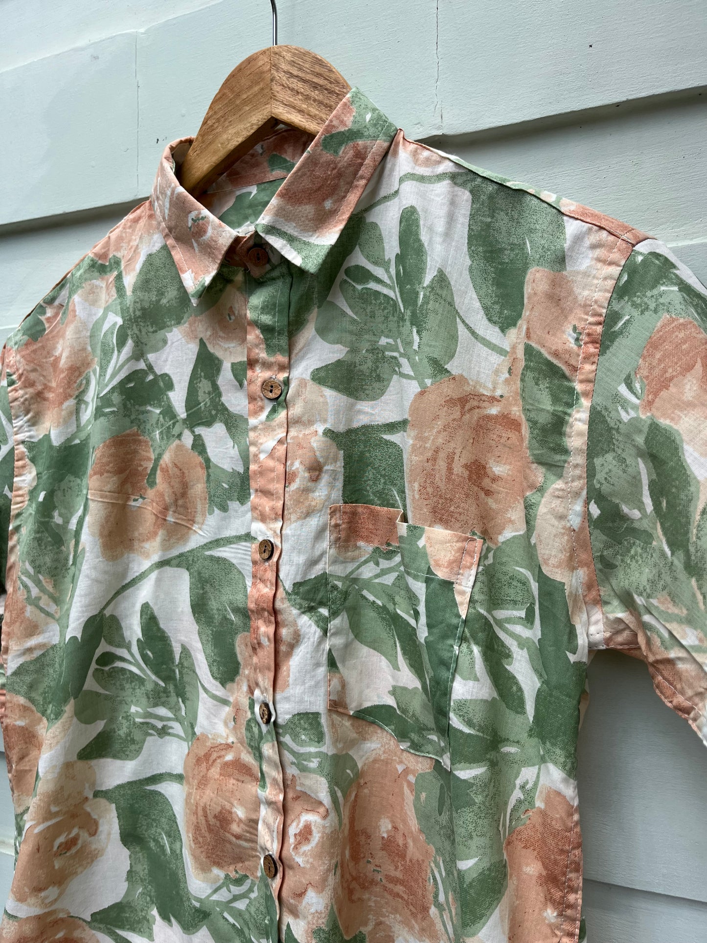 Cool Floral Printed Cotton Shirt