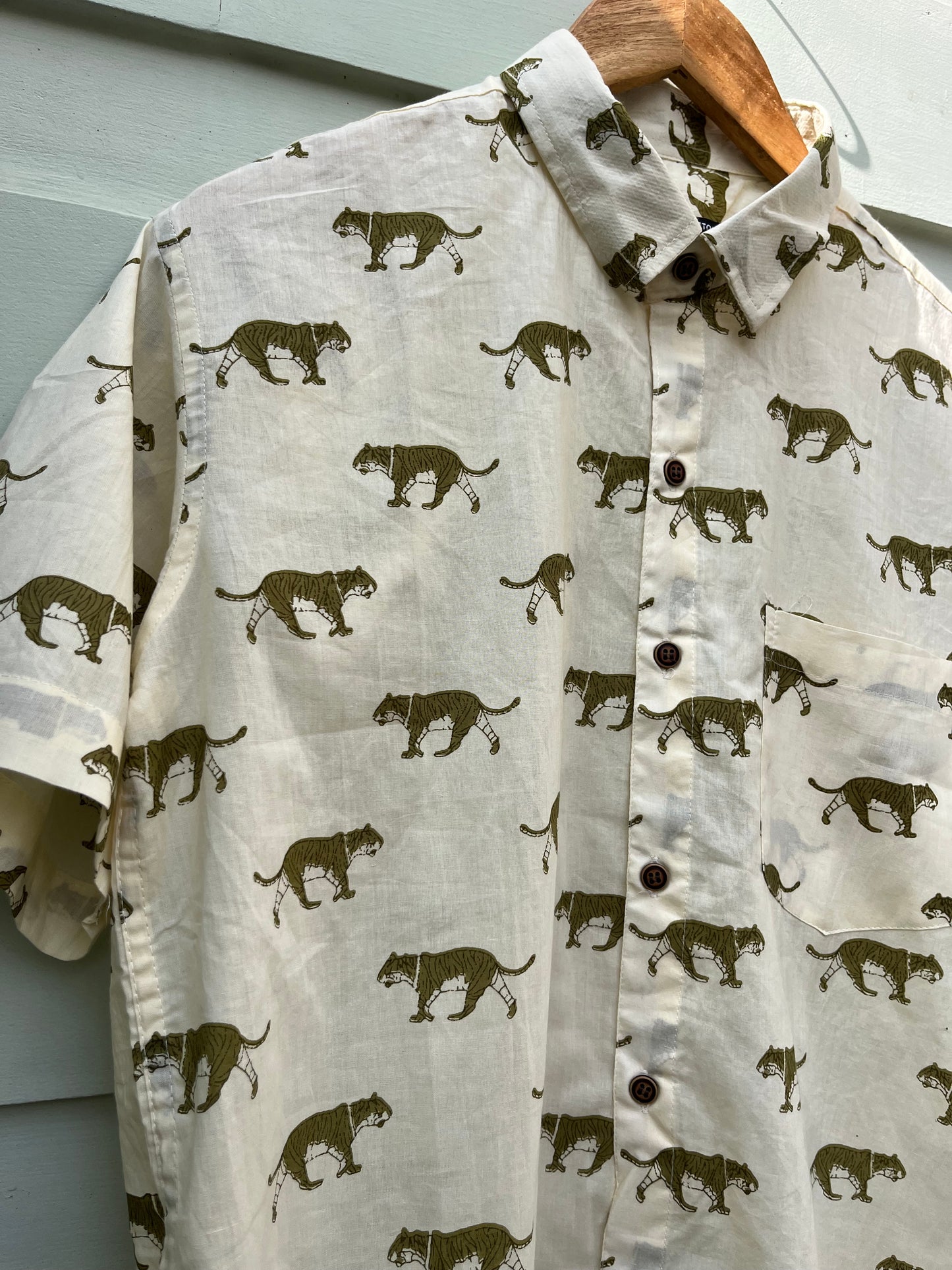 Tiger Printed Cotton Shirt