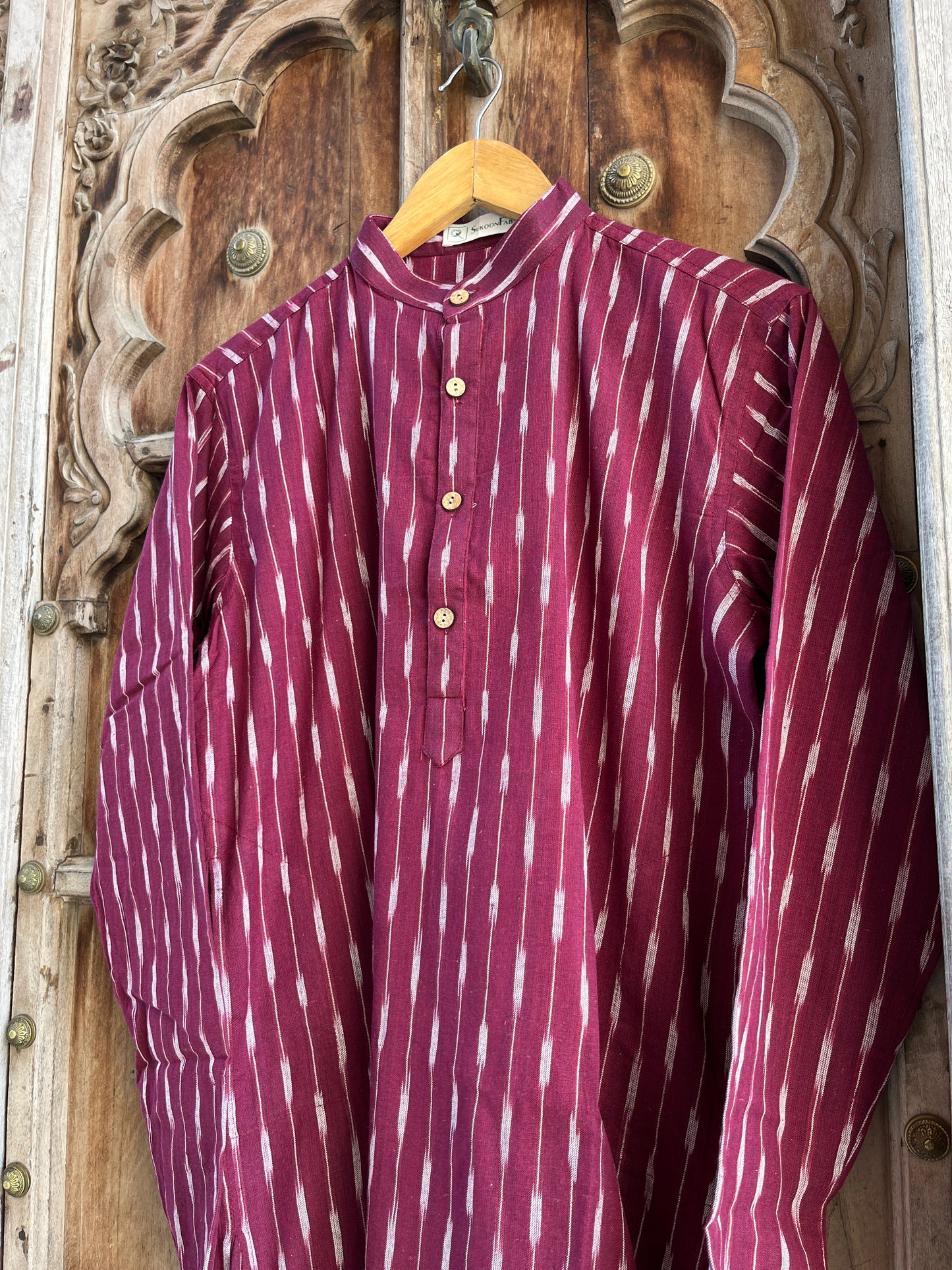 Cherrywood Ikat Men's Long Kurta