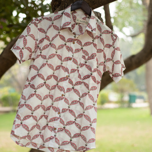 Martini Block Printed Cotton Shirt