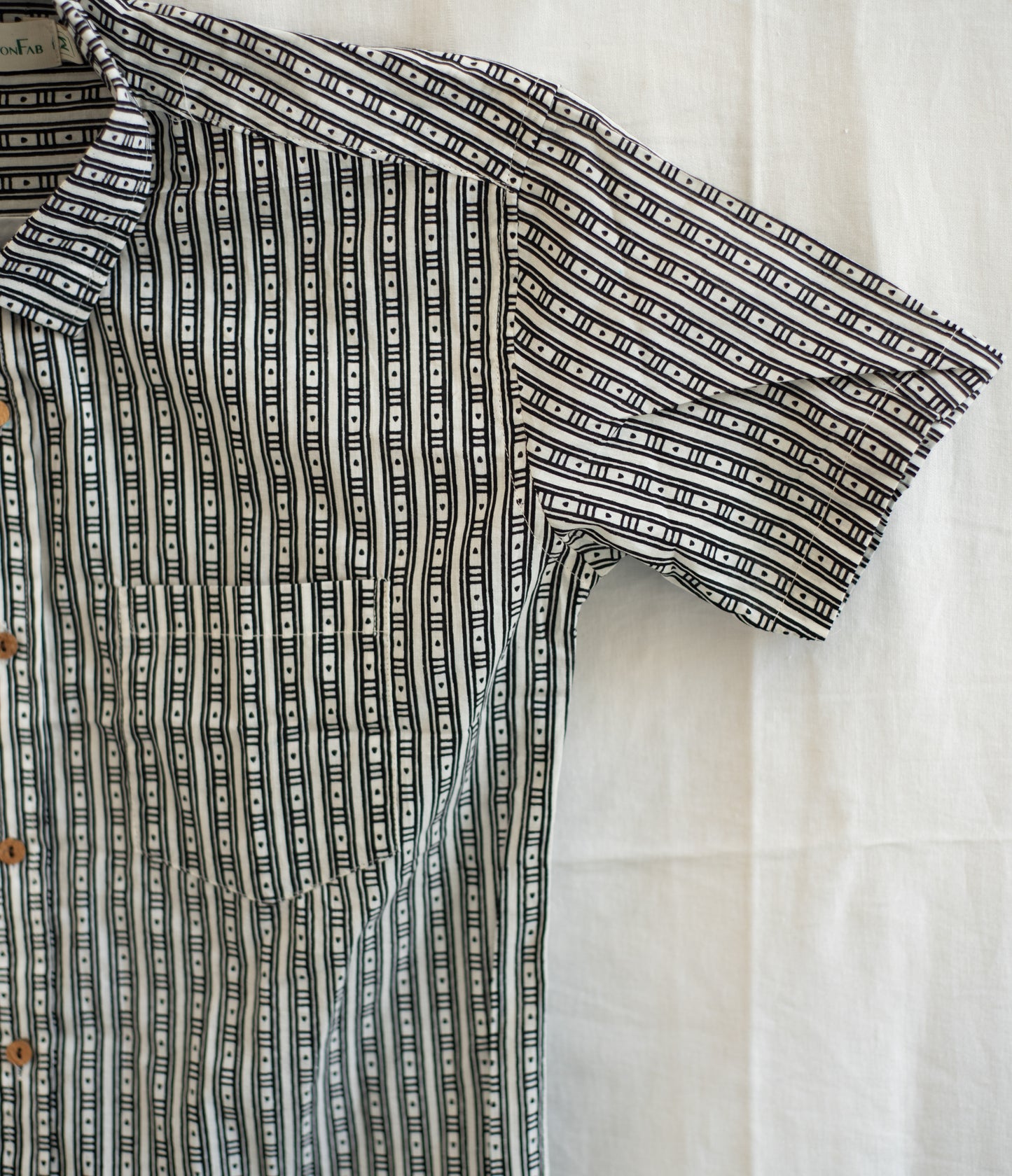 Silver Sand Hand Block Printed Shirt