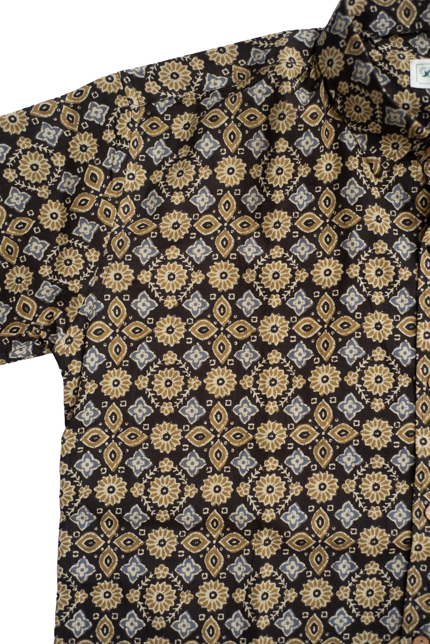 Woody Brown Ajrak Printed Cotton Shirt