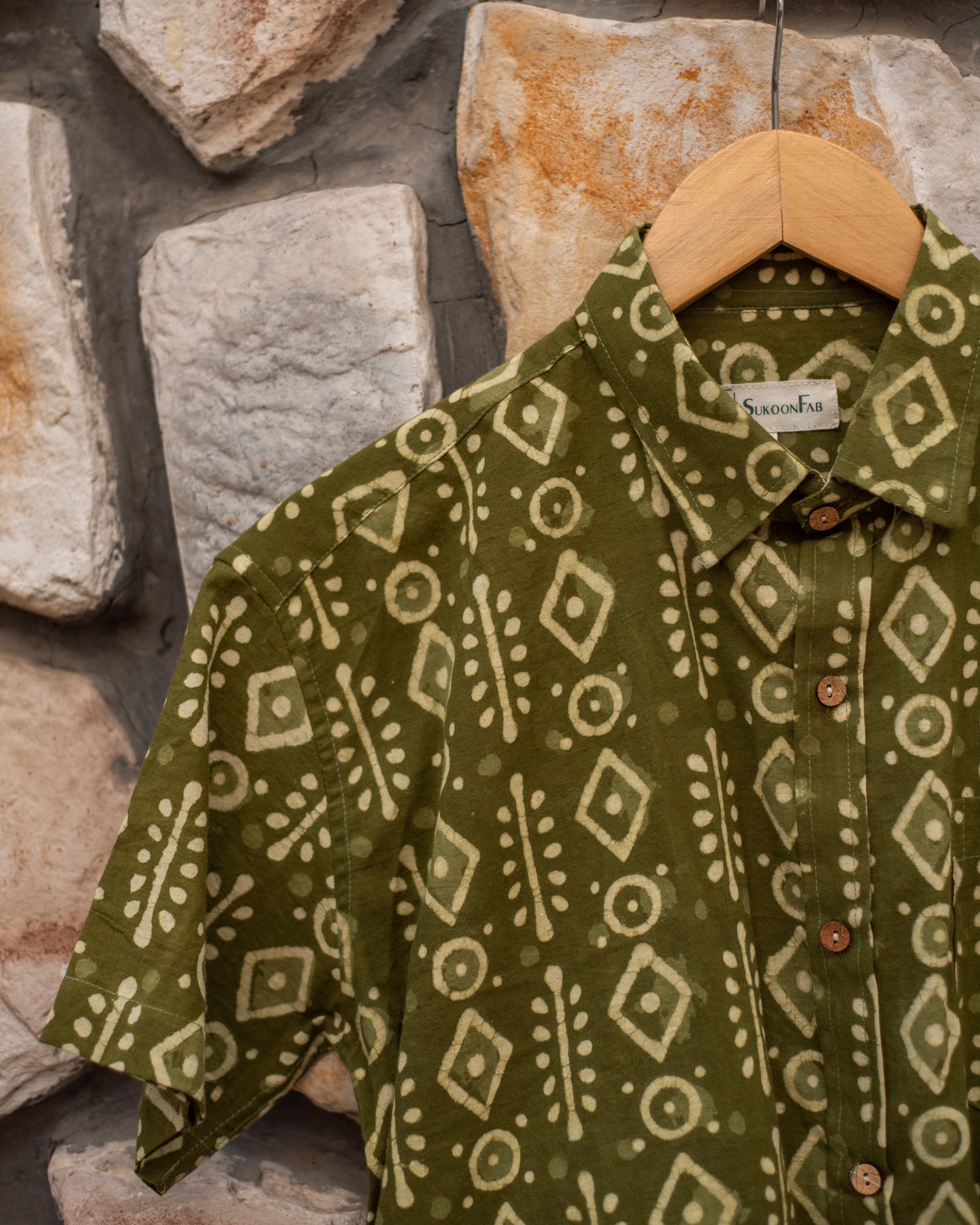 Hemlock Dabu Block Printed Cotton Shirt