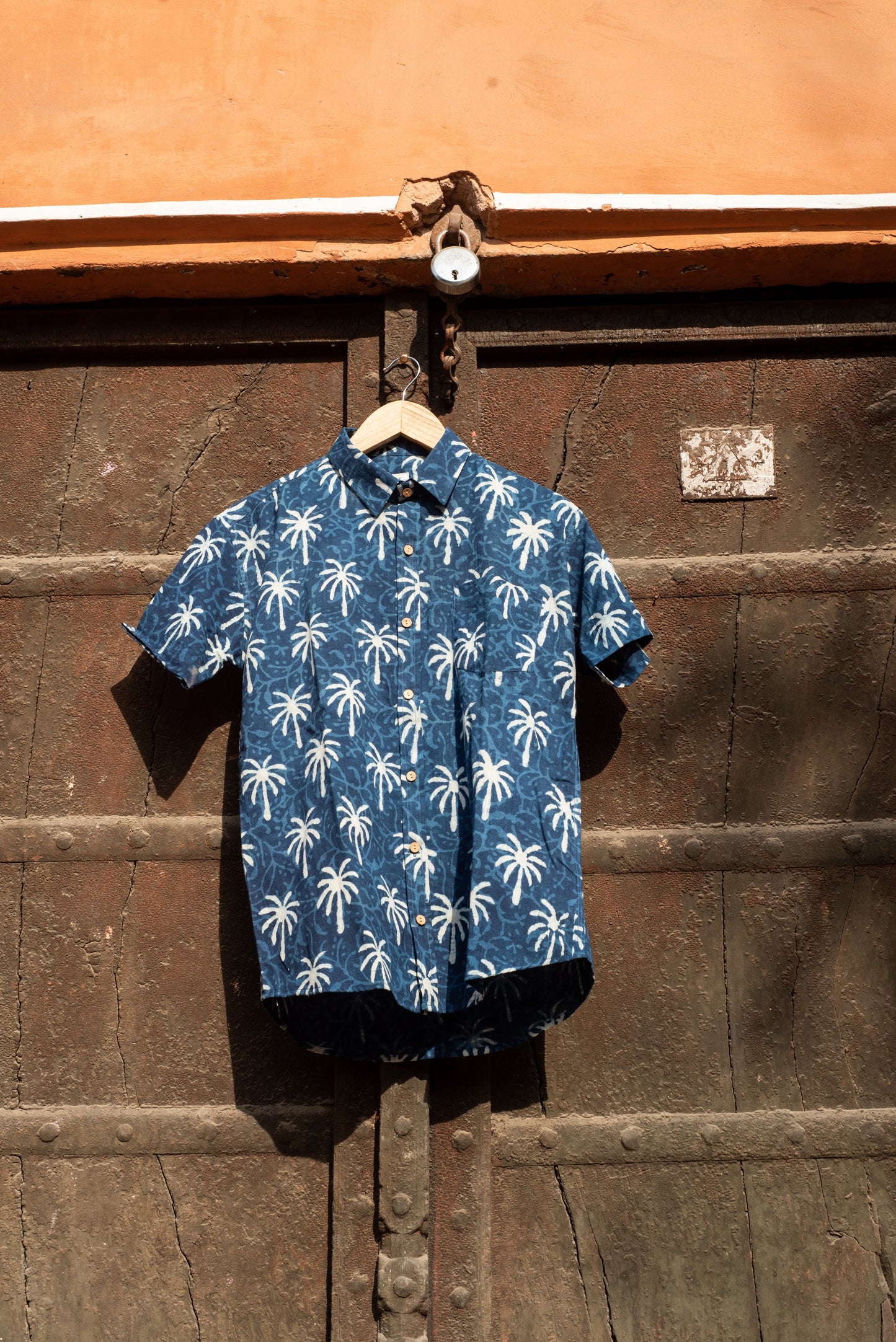 Indigo Hand Block Printed Shirt