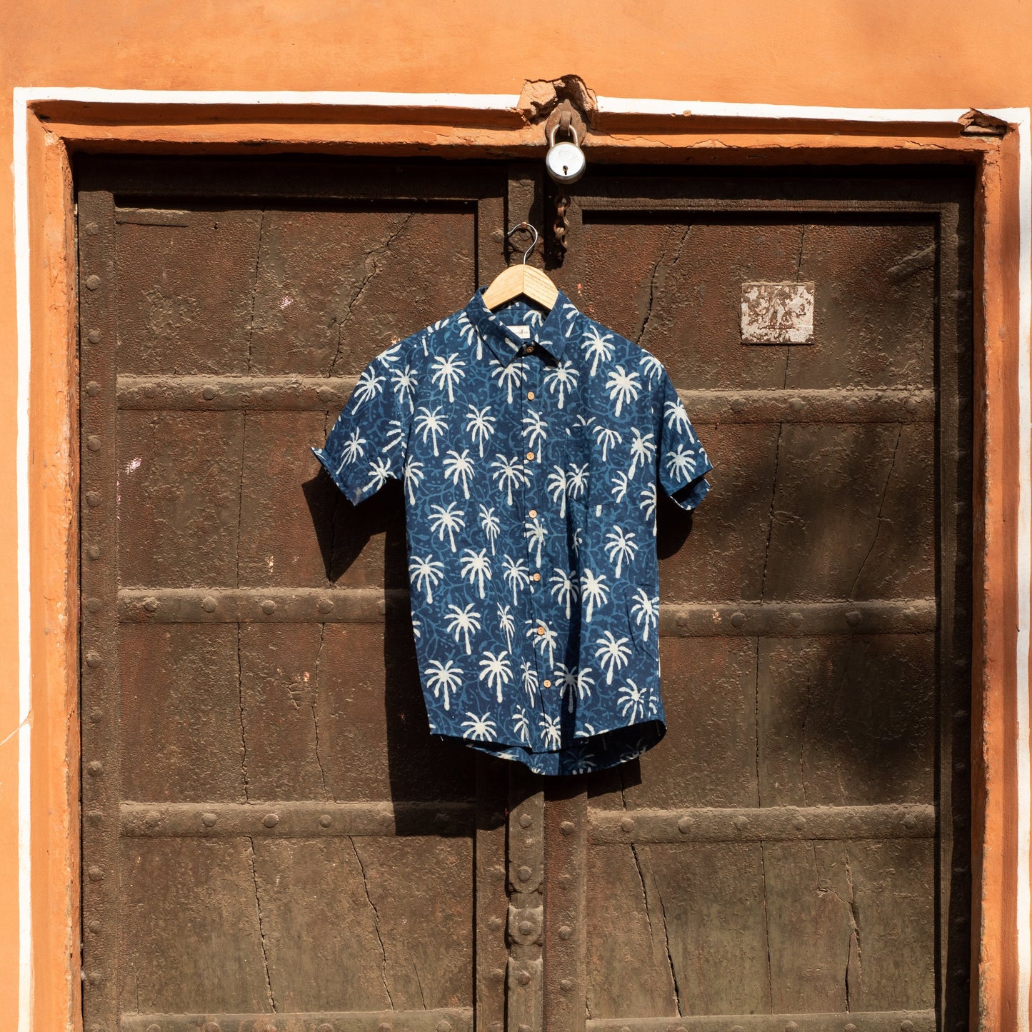 Indigo Hand Block Printed Shirt